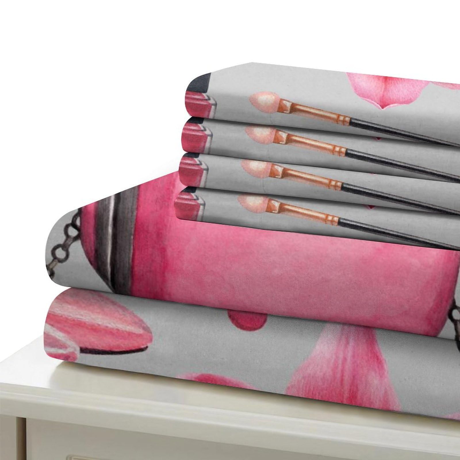 3D Printed Make-up Quilt Cover, Microfiber Komforter Bezug Verdeckter | Farbbeständig, Ganzjährig, Atmungsaktiv, Weich, Maschinenwaschbar King（220x240cm）