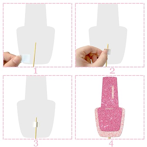 Miniatura 5 de 12 piezas de centro de mesa de maquillaje con purpurina, para spa, maquillaje, decoraciones de fiesta de cumpleaños para mesa, cosméticos, lápiz