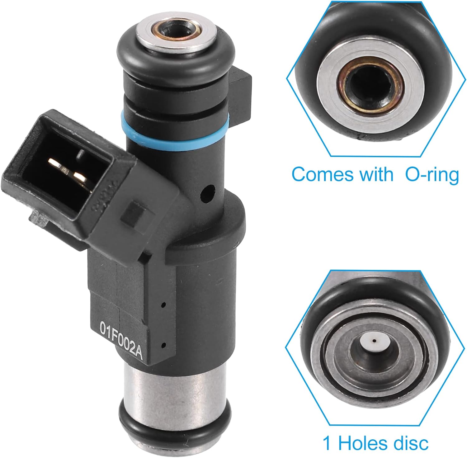 X AUTOHAUX 4pcs 01F002A Car Fuel Injector for Citroen Berlingo C2 C3 for Peugeot 1007 106 206 306 307 Partner 1.4L 1996-2011