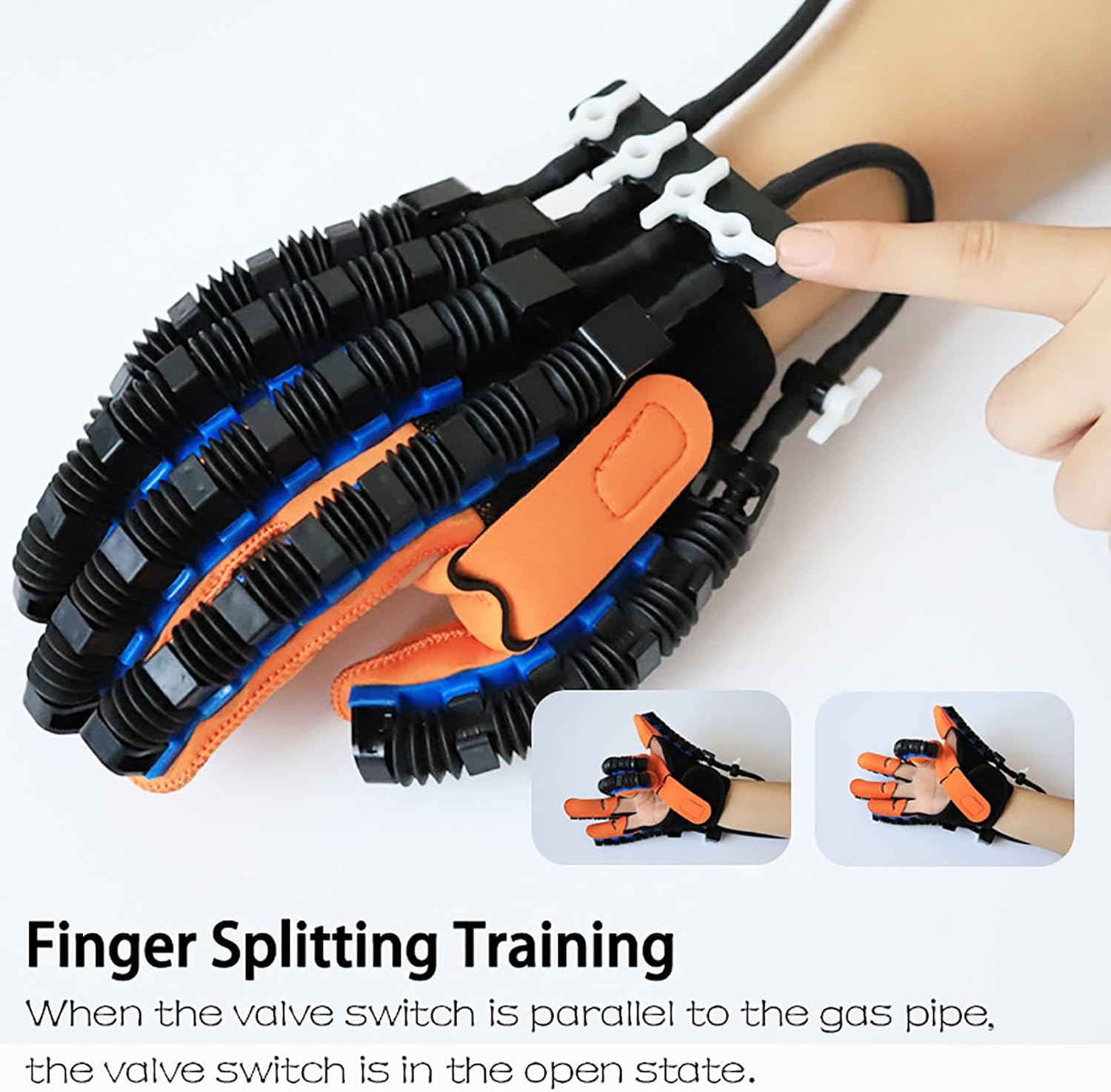 GOURIXIN Rehabilitation Robot Gloves for Stroke Hand Physical Therapy, Rechargeable Finger Trainer Portable Hand Strengthening Devices, Strength Adjustable