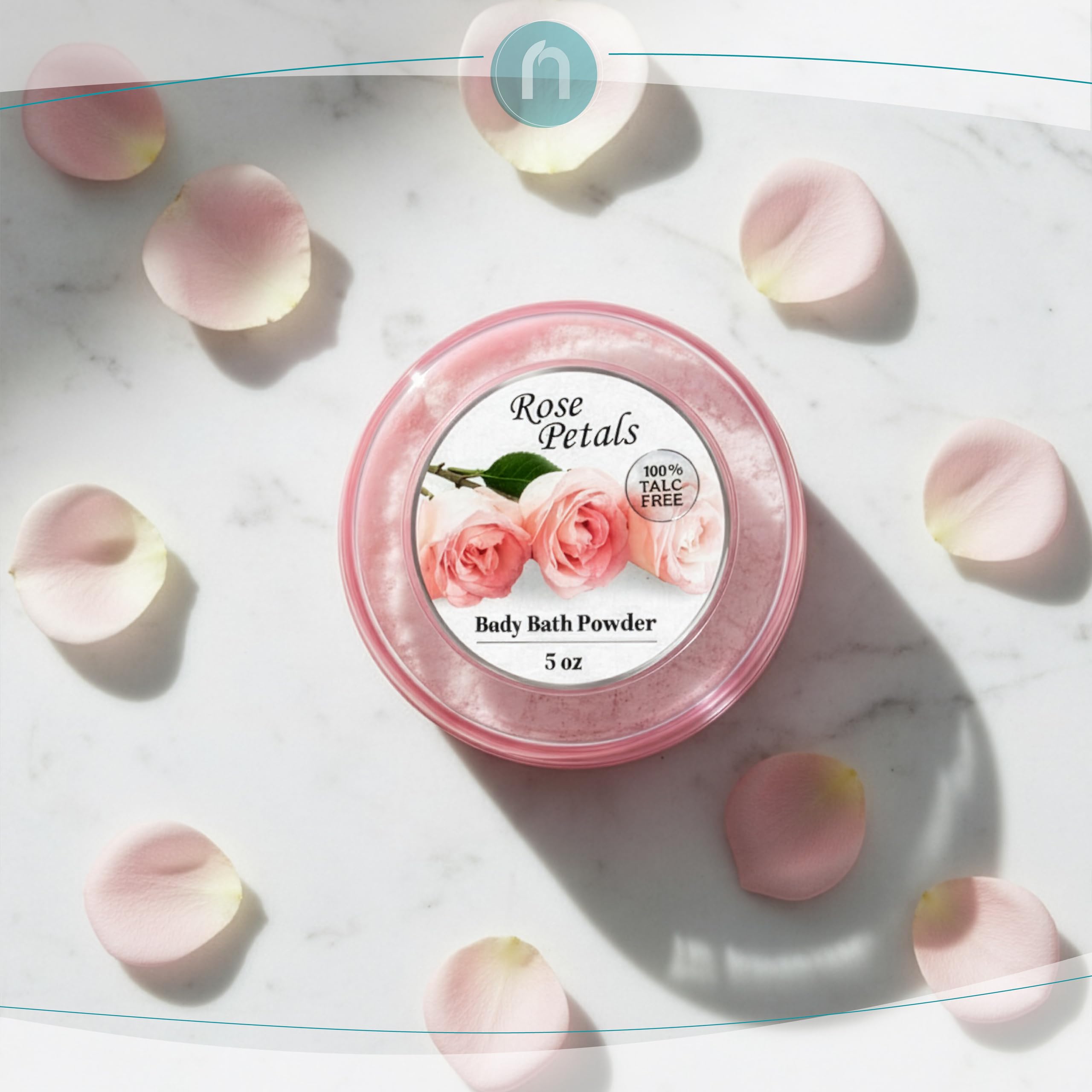 R-NEU Polvo Corporal para Mujer 10 onzas, Libre de Talco, Perfumado de Pétalos de Rosa, Extra Grande