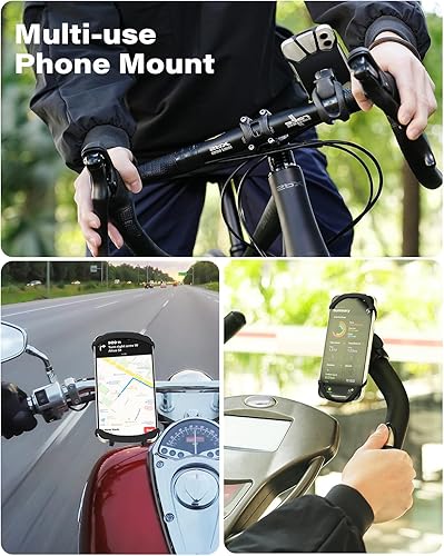 Miniatura 7 de A2C Soporte de teléfono para bicicleta, soporte de teléfono de rotación de 360 para bicicleta, soporte de teléfono para manillar de bicicleta de