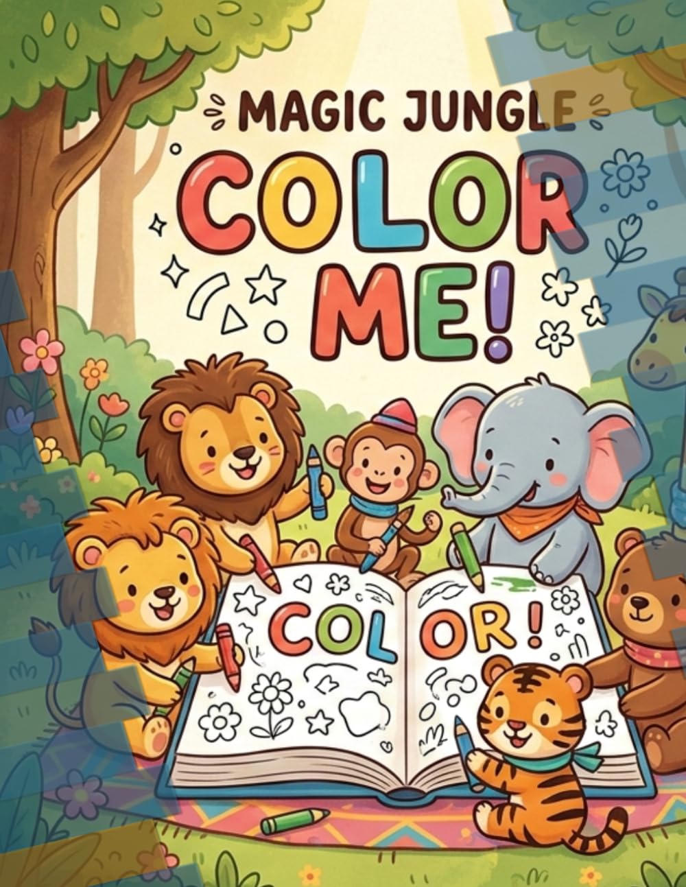 My First Animal Coloring Book: 50+ Easy & Fun Jungle Animal Illustrations for Toddlers and Kids Ages 3-6 | Bold Outlines to Spark Creativity and Early Learning