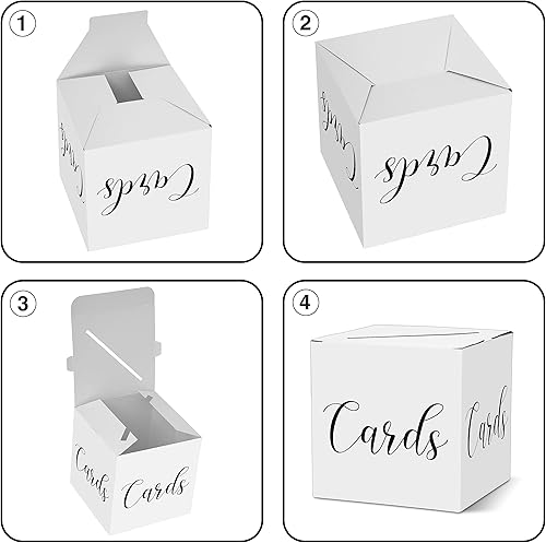 Miniatura 3 de Caja de tarjetas clásica y elegante, 1 juego de caja de recepción de tarjetas de estampado en caliente para regalo de sobre y dinero, decoración de