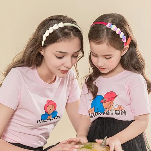 Miniatura 5 de Diademas para niñas, 10 diademas brillantes para bebé, bandas para el pelo con purpurina, coloridas diademas de sirena para niñas y adolescentes,