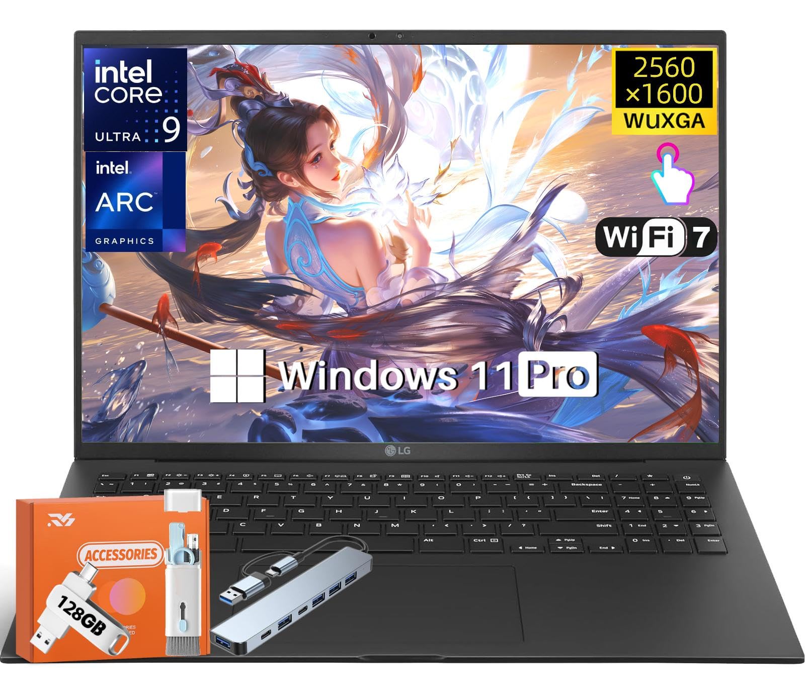 2025 gram 17" Touchscreen Laptop Copilot+ PC, 17" WQXGA 2.5K Display, Intel Ultra 9 288V (5.1GHz, 8 cores & 8 Threads), 32 GB LPDDR5X, 2 TB SSD, Intel Arc Graphics, Backlit KB, Wi-Fi 7, Win 11 Pro