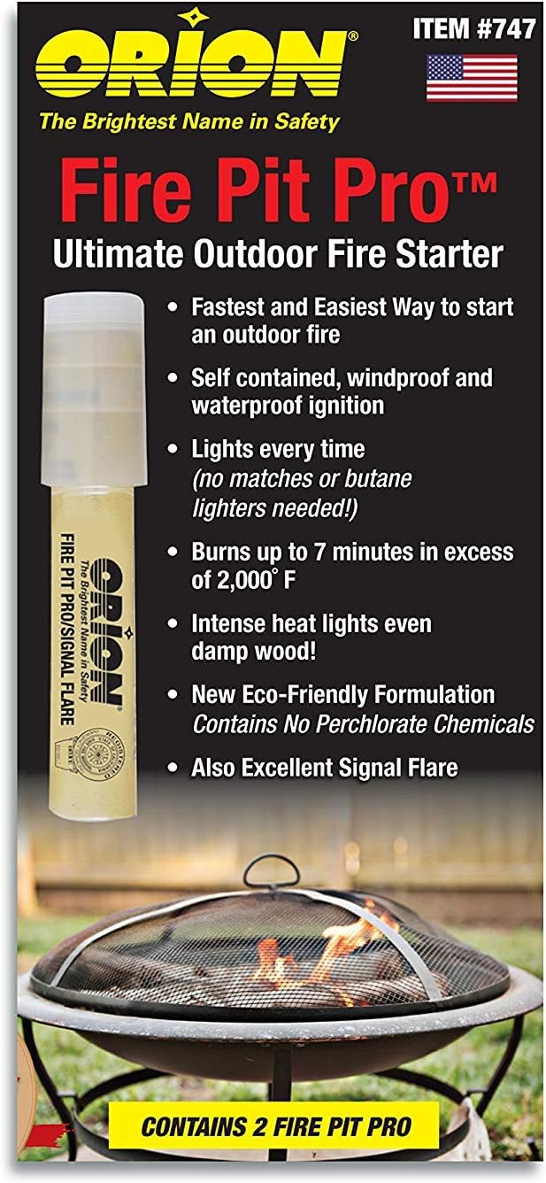 Safety - Fire Pit Pro - Fire Starter for Campfires, Bonfires & Fire Pits - Ignites Damp Wood & Burns up to 7 Minutes - Eco-Friendly - Self-Contained, Waterproof & Windproof Ignition