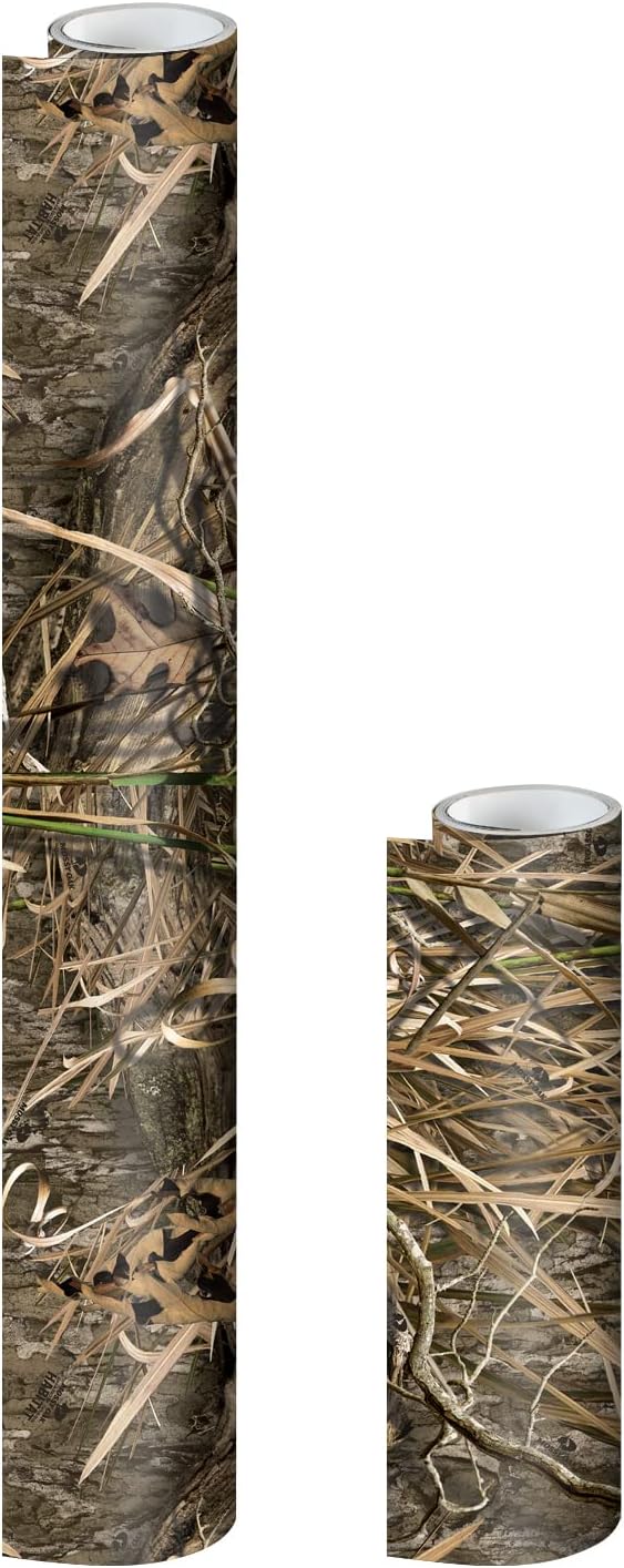 Mossy Oak Matte Camo Roll Hunting Patterns, Self-Adhesive Vinyl Wrap, DIY (24"x60", Shadowgrass Habitat)