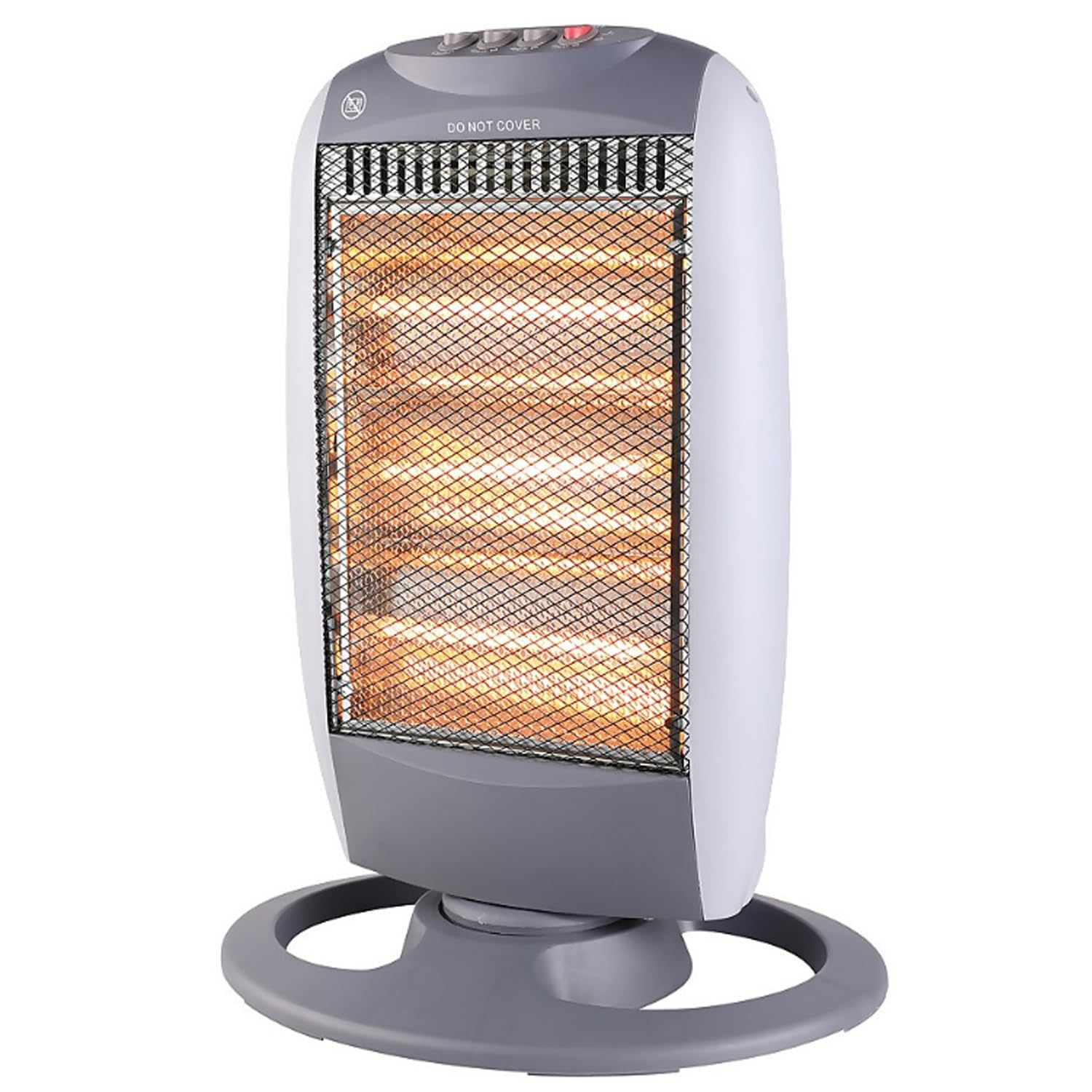 Almineez 1200W Halogen Heater | Instant Portable Heater with 3 Heat Settings 400/800/1200W| Oscillation Function, Carry Handle & Safety Tip Over Switch | 3 Bar Compact Free Standing Home Office