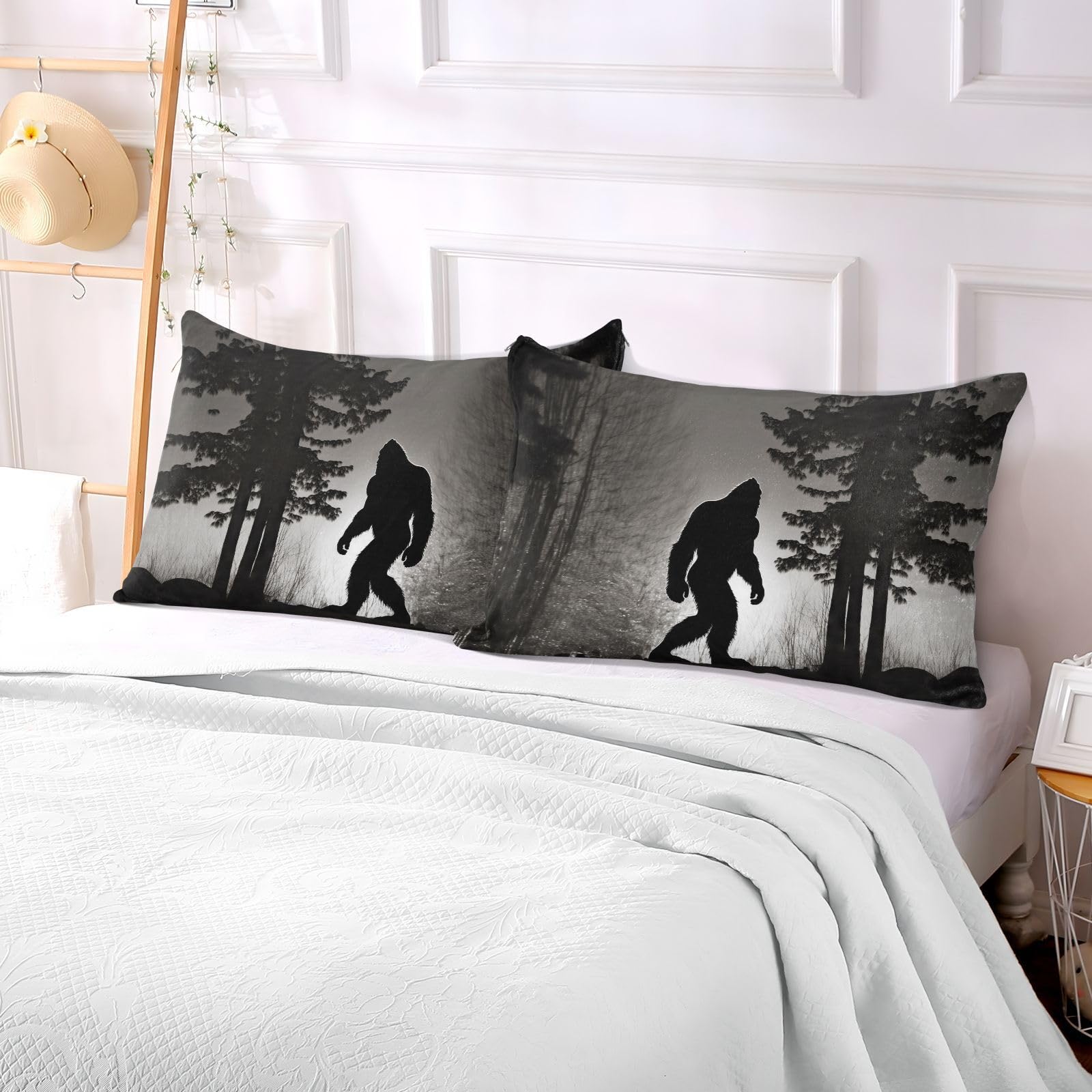 ZENWAWA Pillow Cover – Sasquatch in Forest Print ZENWAWA Pillow Cover – Sasquatch in Forest Print