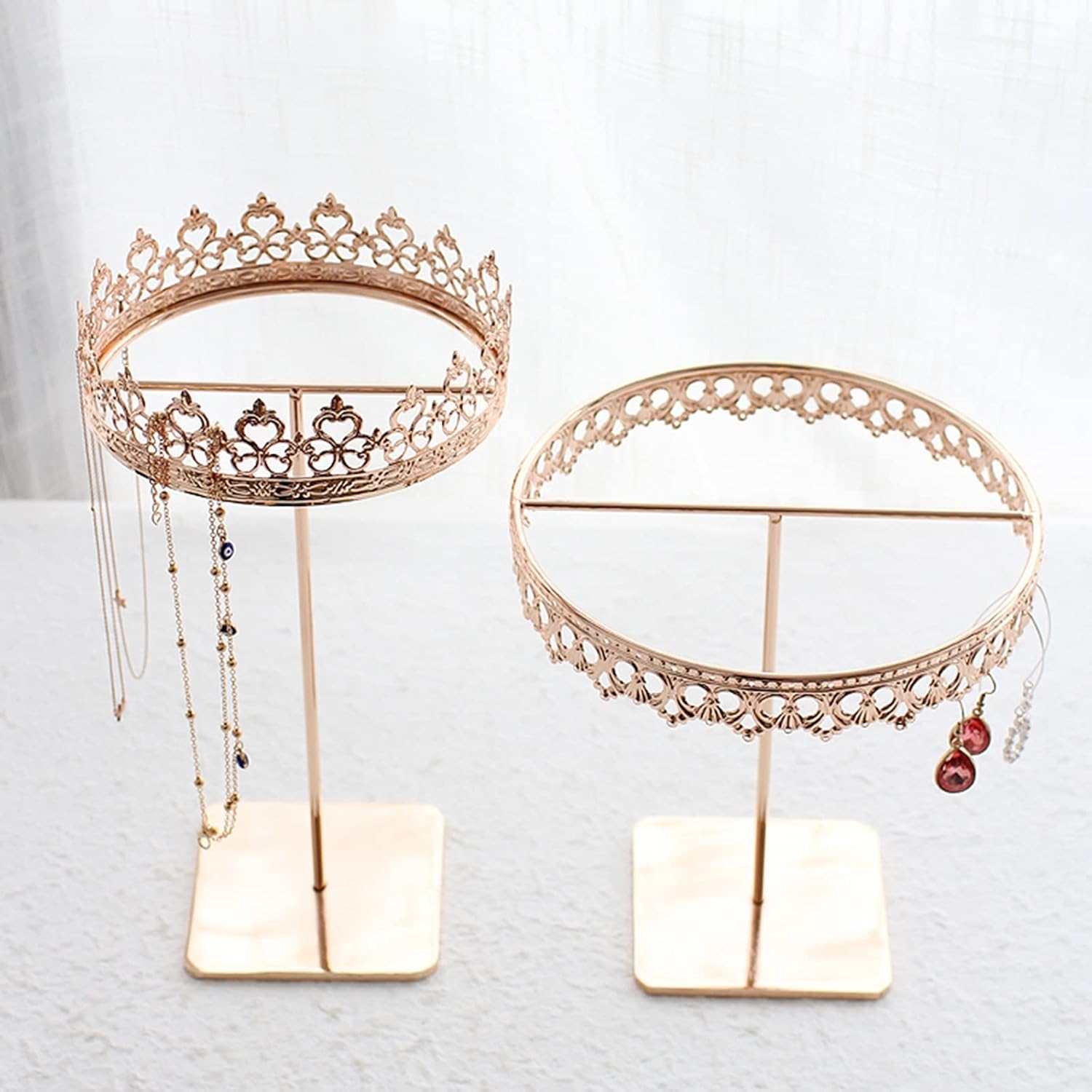 Jewelry Shelf 2Pcs Jewelry Organizer Hanger Stand Rotating Necklace racelet Organizer arring Holder Rack Jewelry Display Hanging Towers Hanging