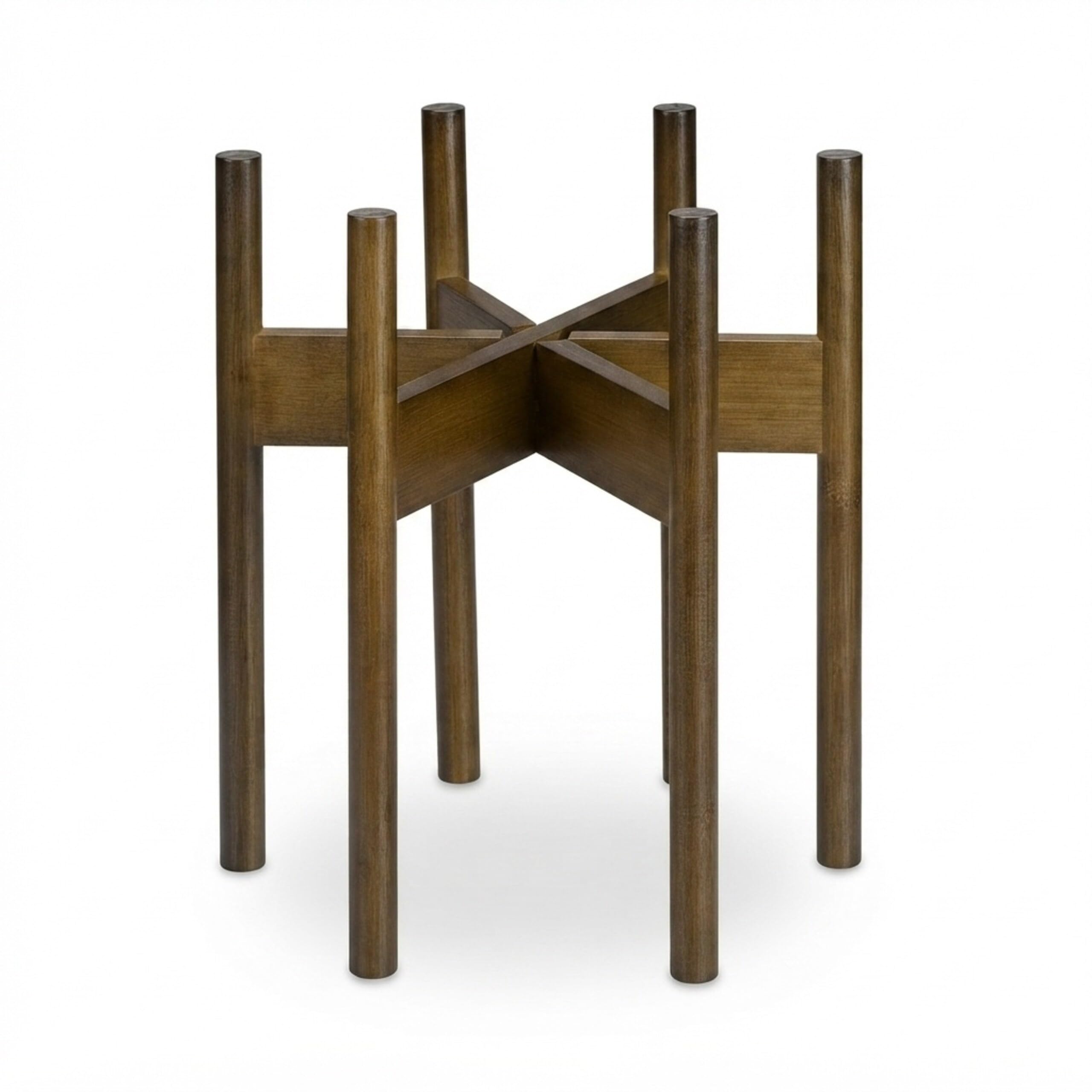 Relaxdays Supporto per Fiori e Piante in Vaso, D: 20/25/29 cm, Set da 3 Portavasi, Fioriere da Interno, bambù, Marrone