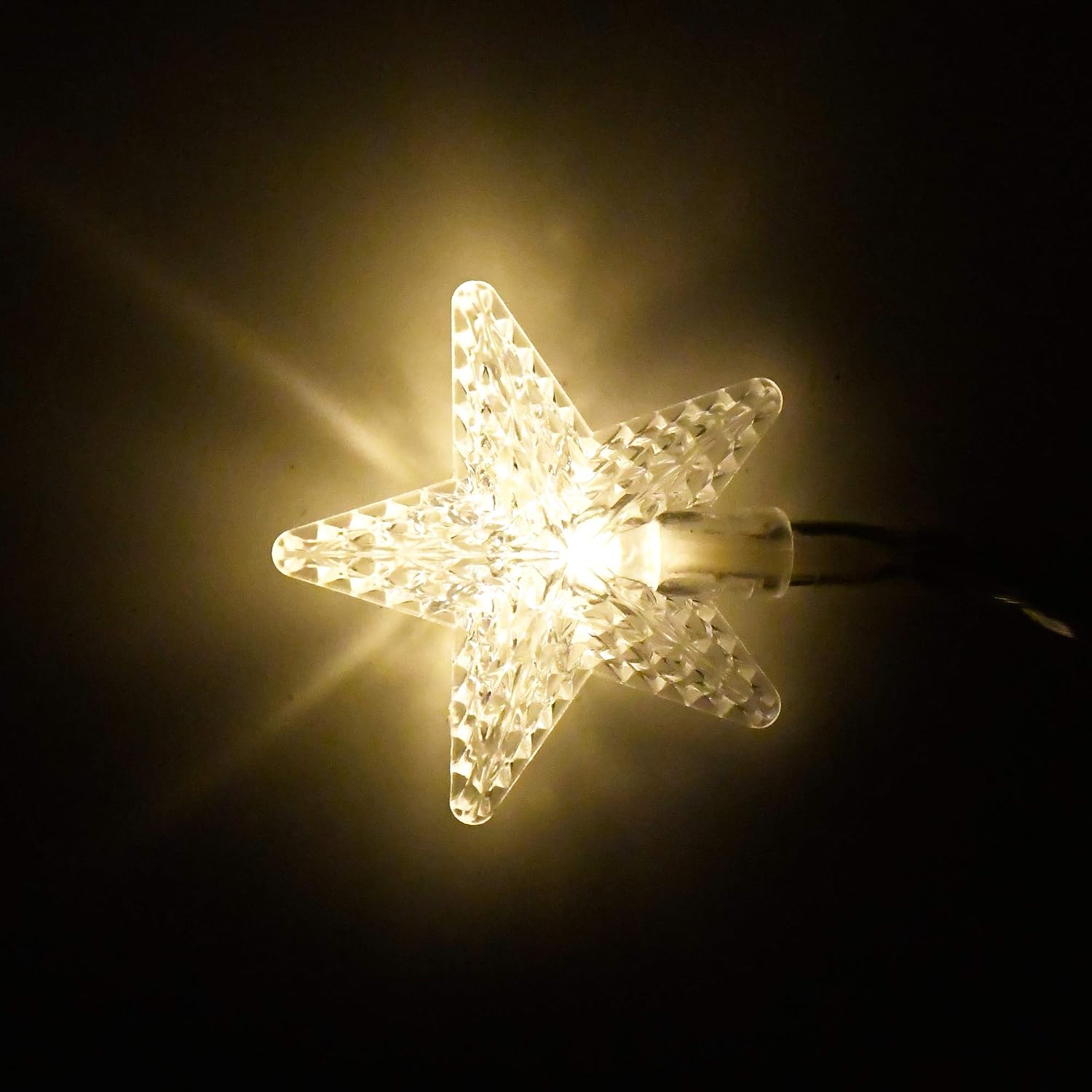 Joiedomi 100 LED Star String Lights, 39 ft Star Fairy Lights 8 Models Warm White Christmas Star Lights Indoor/Outdoor Lighted Christmas Wedding Decorations