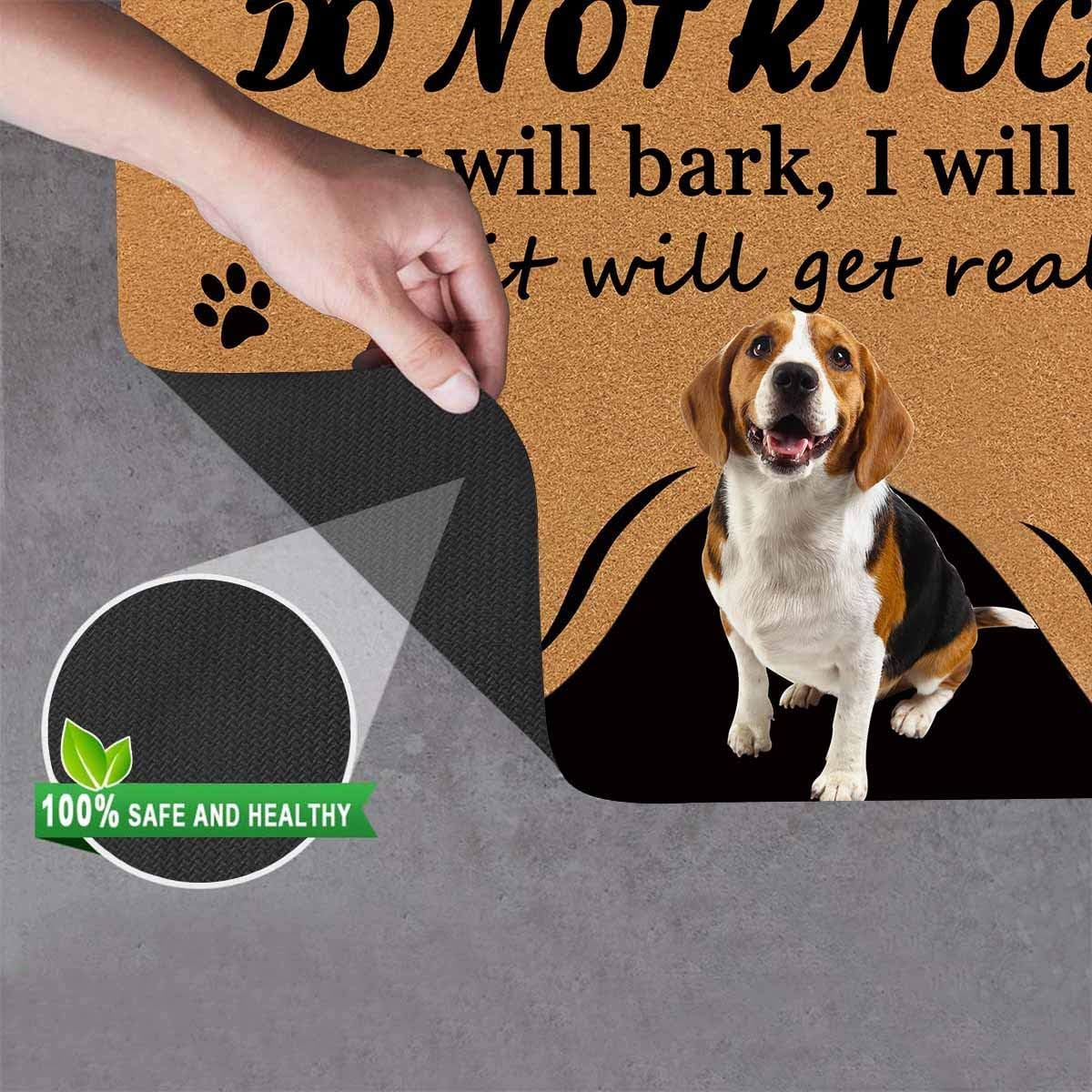 Personalized Dog Face on Doormat 24" X 16" Indoor Outdoor Custom Pet Photo Welcome Door Mat Area Rug Decor Customize Camping Mat