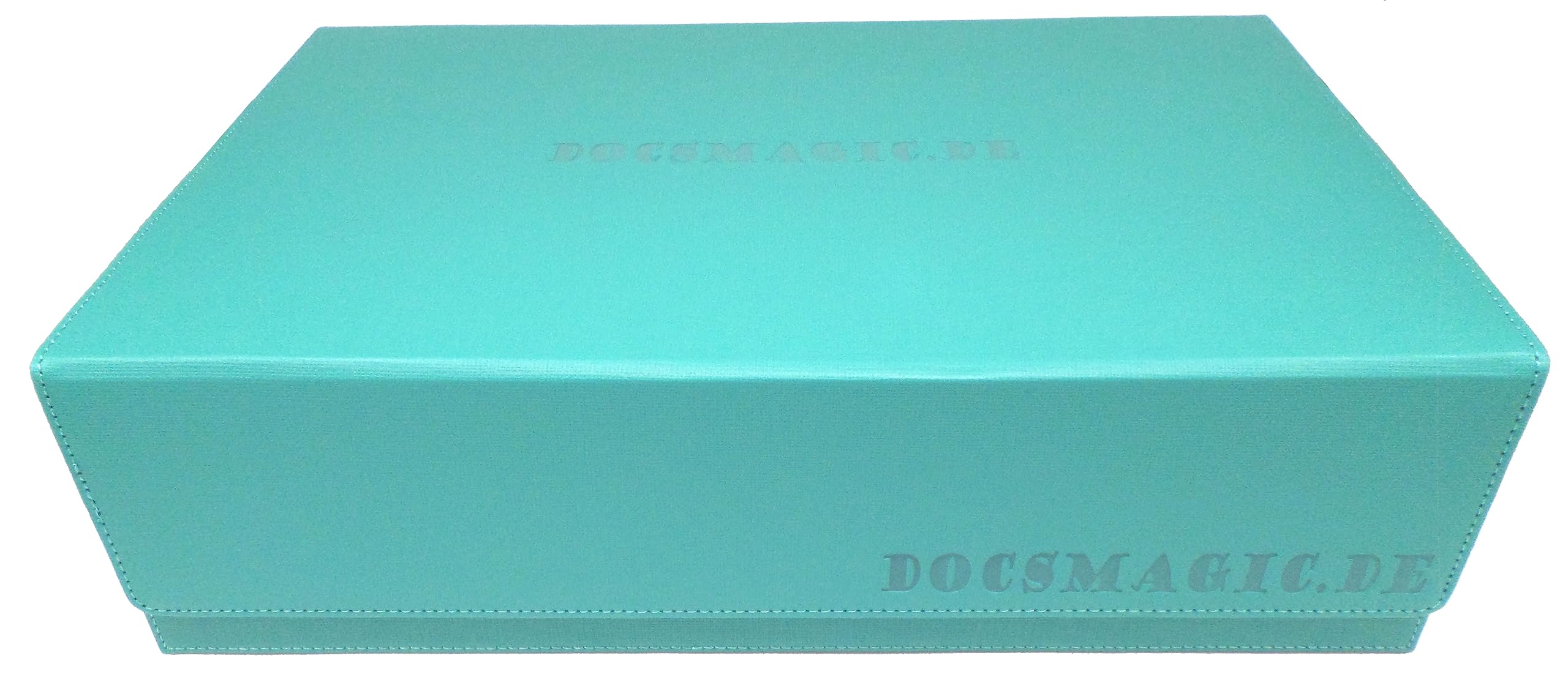 docsmagic.de Premium 3-Row Trading Card Storage Box Mint + Trays & Divider - MTG PKM YGO Aqua
