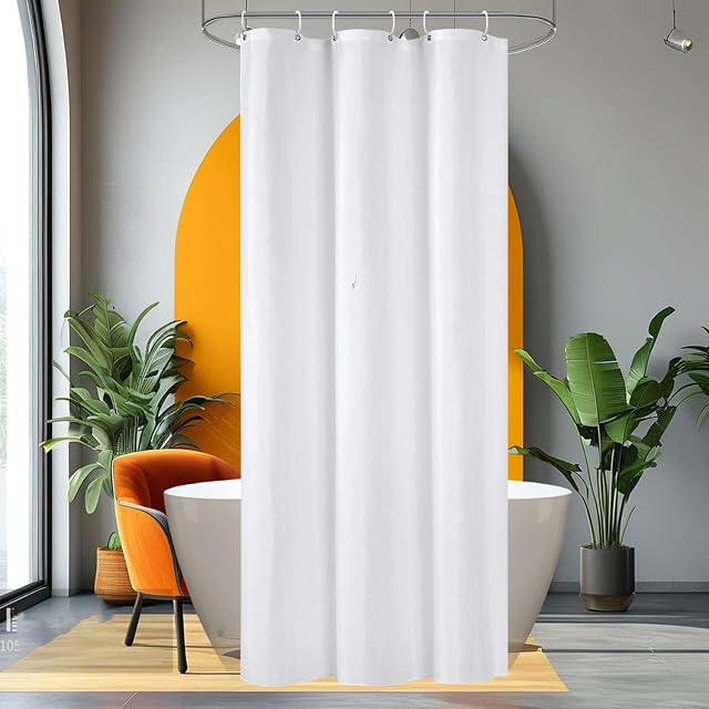 White Shower Stall Curtain 36X72 inches,Washable Fabric Small Shower Curtains for Bathroom Waterproof Hotel Cloth Shower Liner for Bathroom Curtain Bathtub Curtain