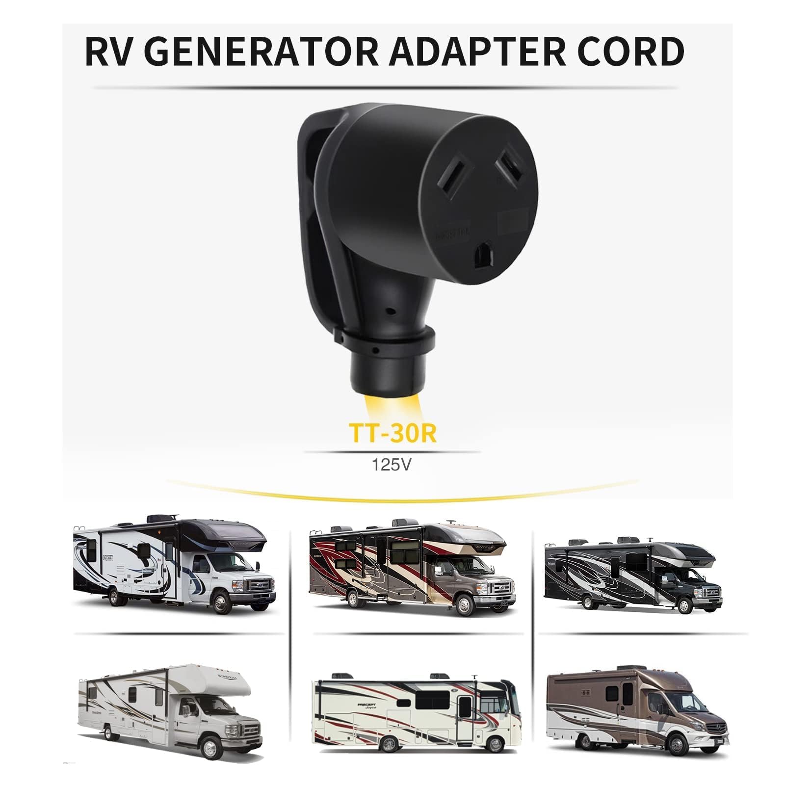 Adapterkabel Generator Auf RV – 30 Amp, L5-30P Auf TT-30R, 3,5 M, 10 AWG – Für Wohnmobil & Camper