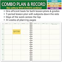 Vista 3 de Elan Publishing Company Plan de combinación de tapa dura y libro de registros: un libro eficiente de 8.5 x 11 pulgadas para planes de lecciones