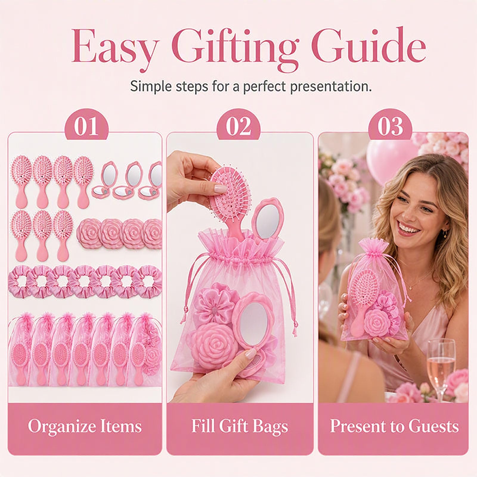32-teiliges Rosa Prinzessinnen-Gastgeschenkset (B)