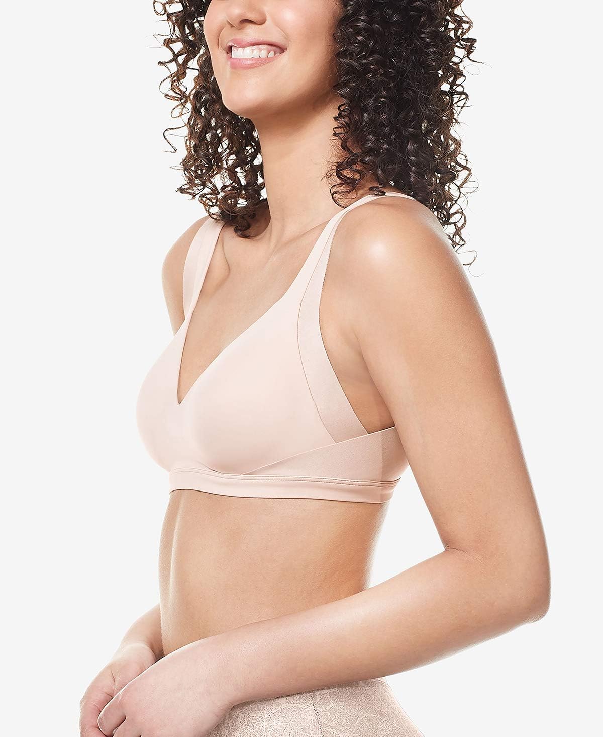 Warner's Womens No Side Effects Underarm and Back-Smoothing Comfort Wireless Lightly Lined T-Shirt Bra Ra2231a - Image 2