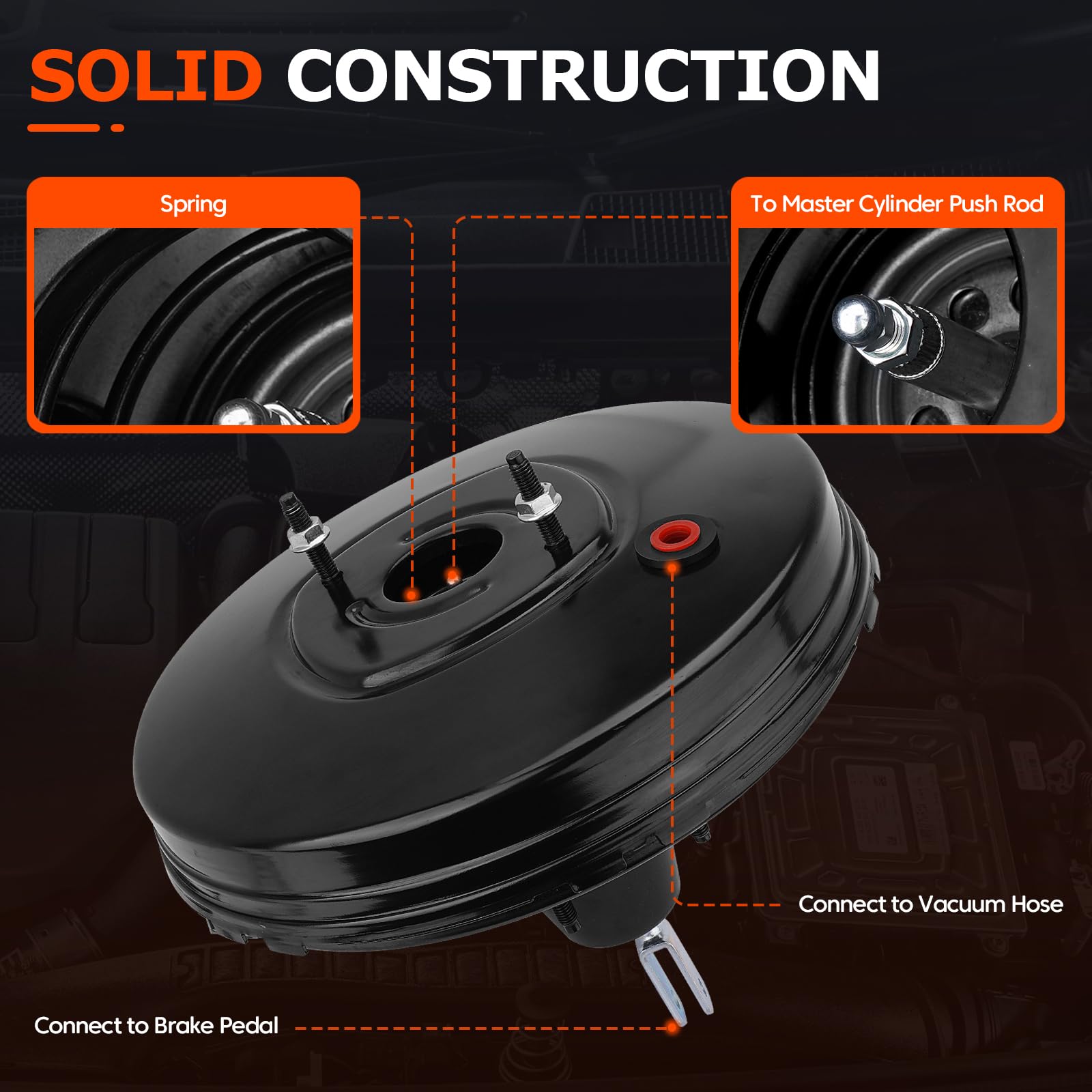 54-74232 Vacuum Power Brake Booster Compatible with 2007-2010 Lincoln MKX, 2007-2010 Ford Edge, 2007-2015 Mazda CX-9 3.5L 3.7L V6 Replace # 7T4Z2005A 8T4Z2005A AT4Z2005A TDY14380ZA TD1143800Z