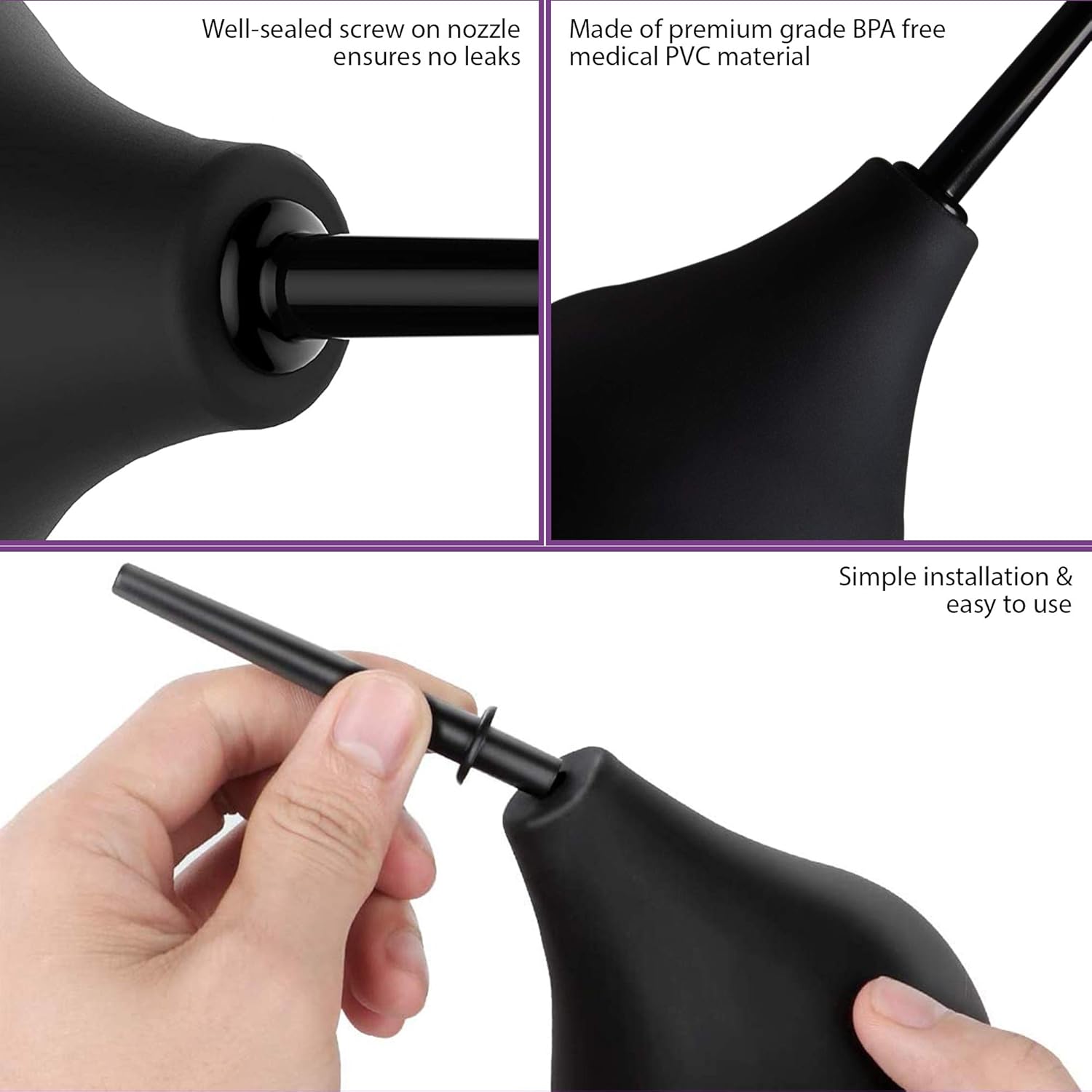 TUSHY PRO Enema Bulb Anal Douche for Men & Women with 3 Nozzles : Industrial & Scientific