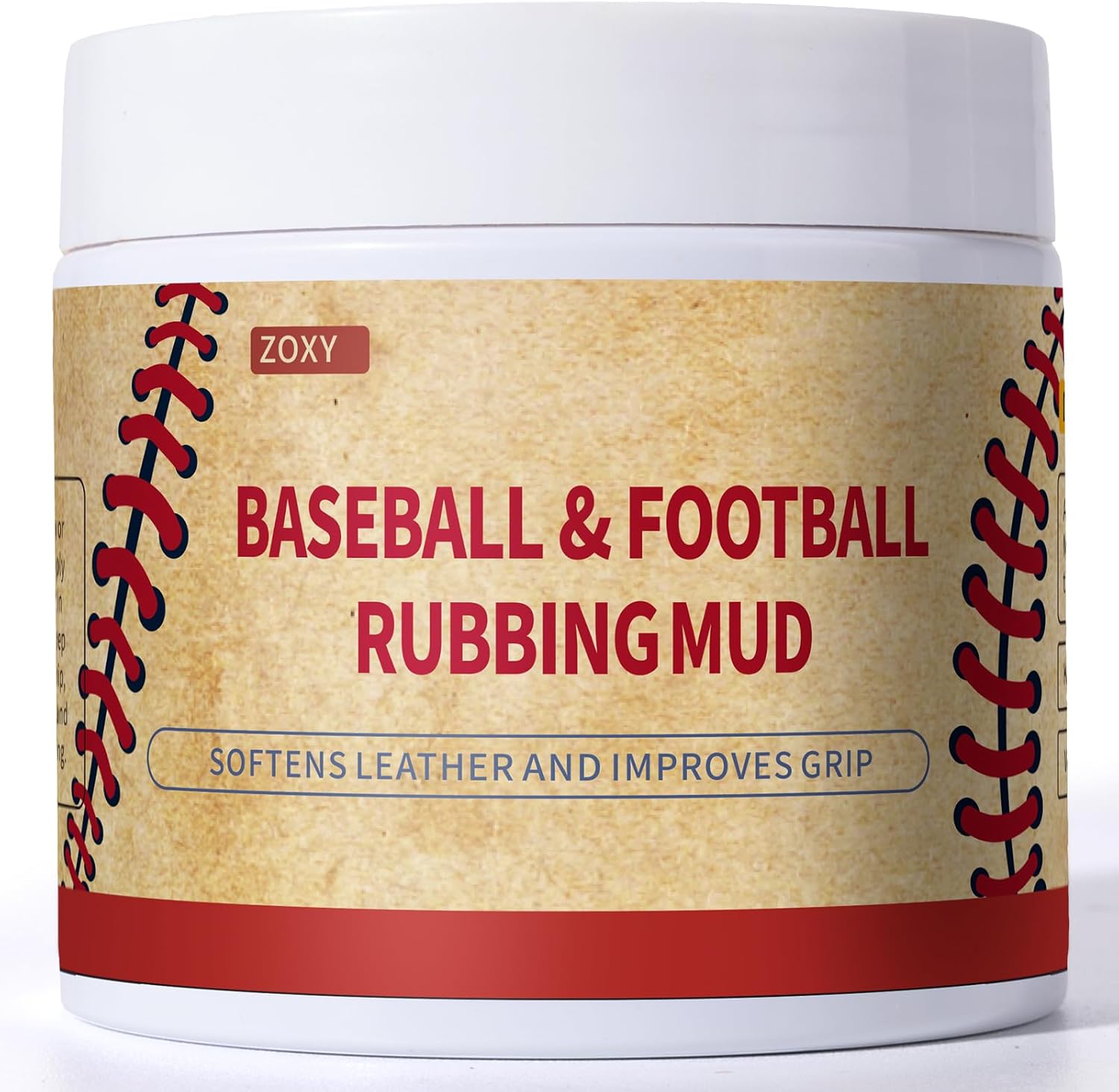 ZOXY Football Mud & Baseball Rubbing Mud – Break-in & Enhanced Grip & Darken Leather, Natural Mud Formula for Leather & Synthetic Game Balls