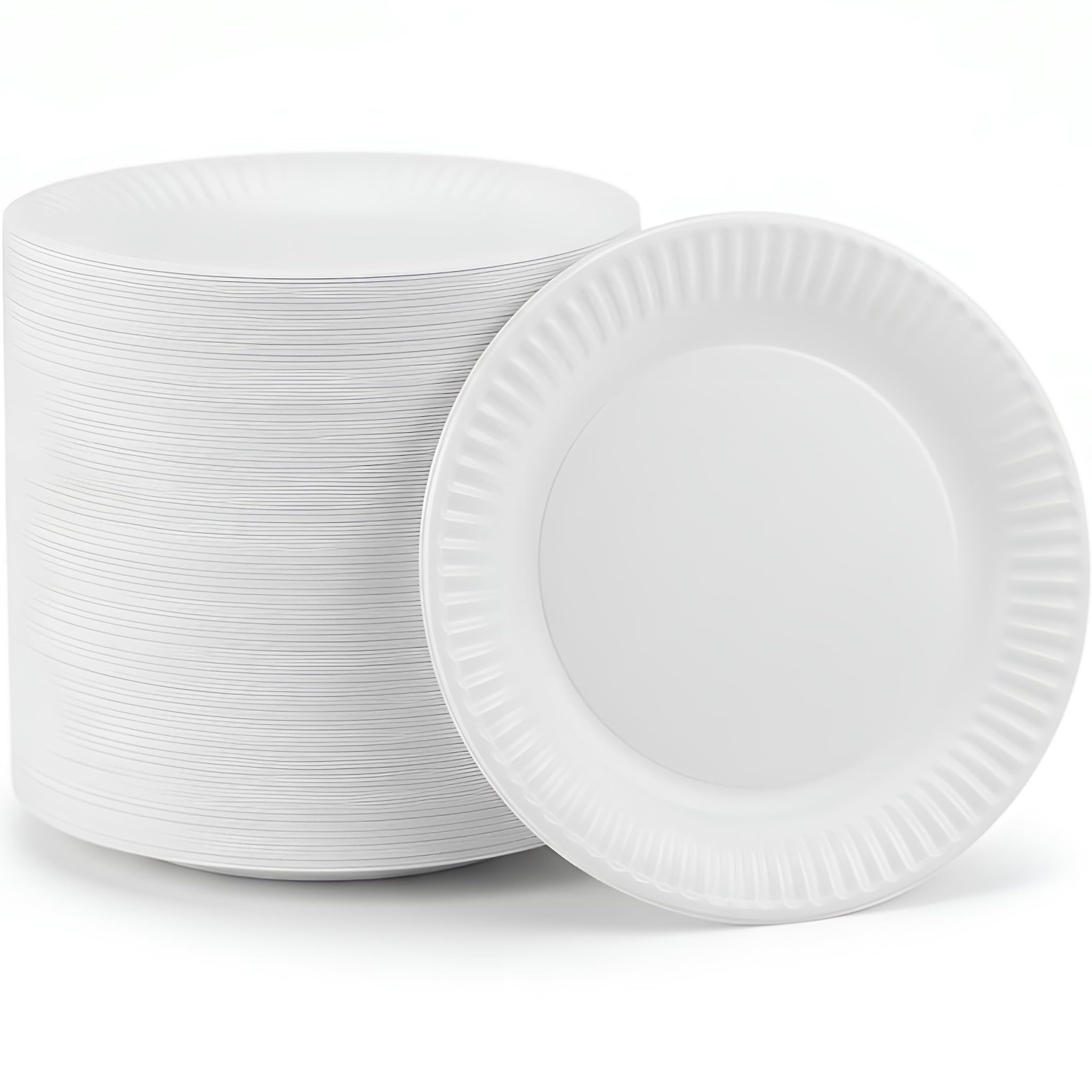 6" | White | Pack of 80 Paper Plates, 6 inch Plate/80 ct