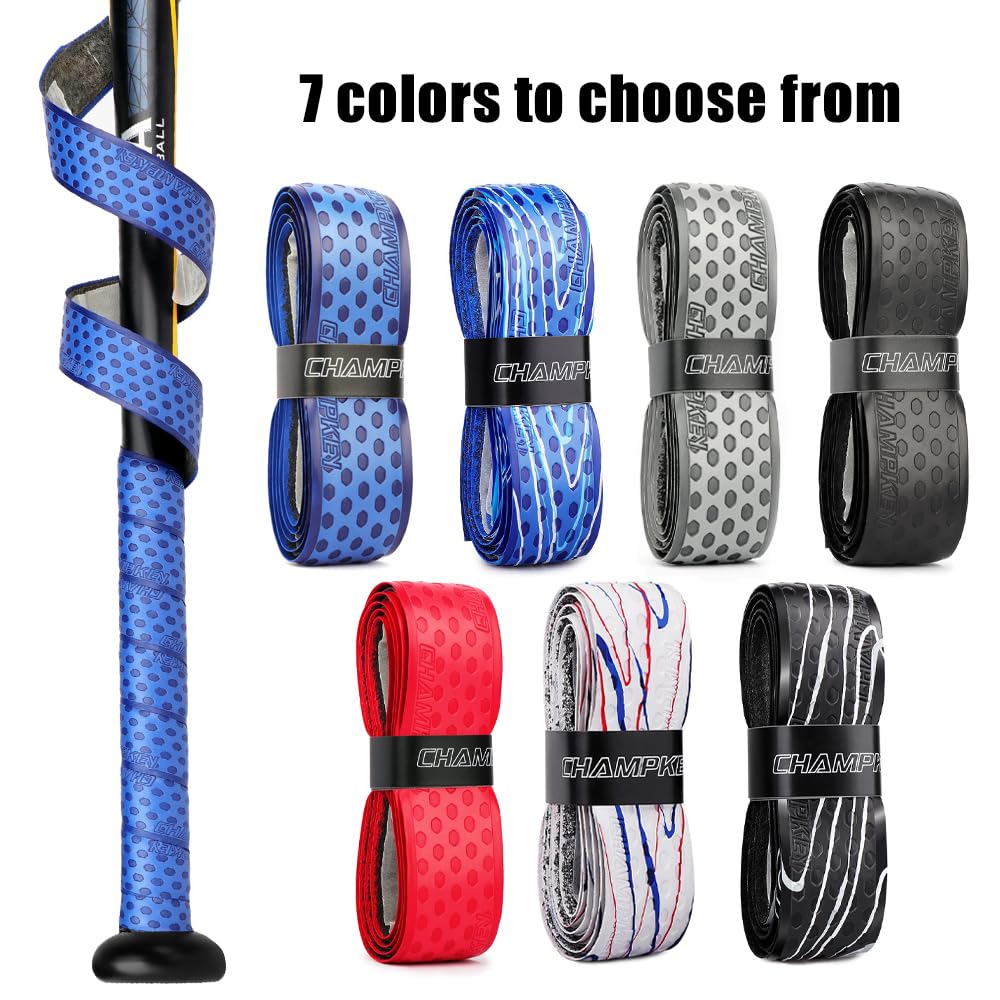 MiOYOOW 2 nastri antiscivolo per mazze da baseball, 1,75 mm, per mazze da baseball, tennis, softball, hockey su ghiaccio, mazze da golf