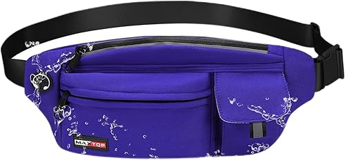 MAXTOP Riñonera cruzada grande para correr y viajar para mujeres y hombres, bolsa de cinturón resistente al agua para fitness, yoga, correr,