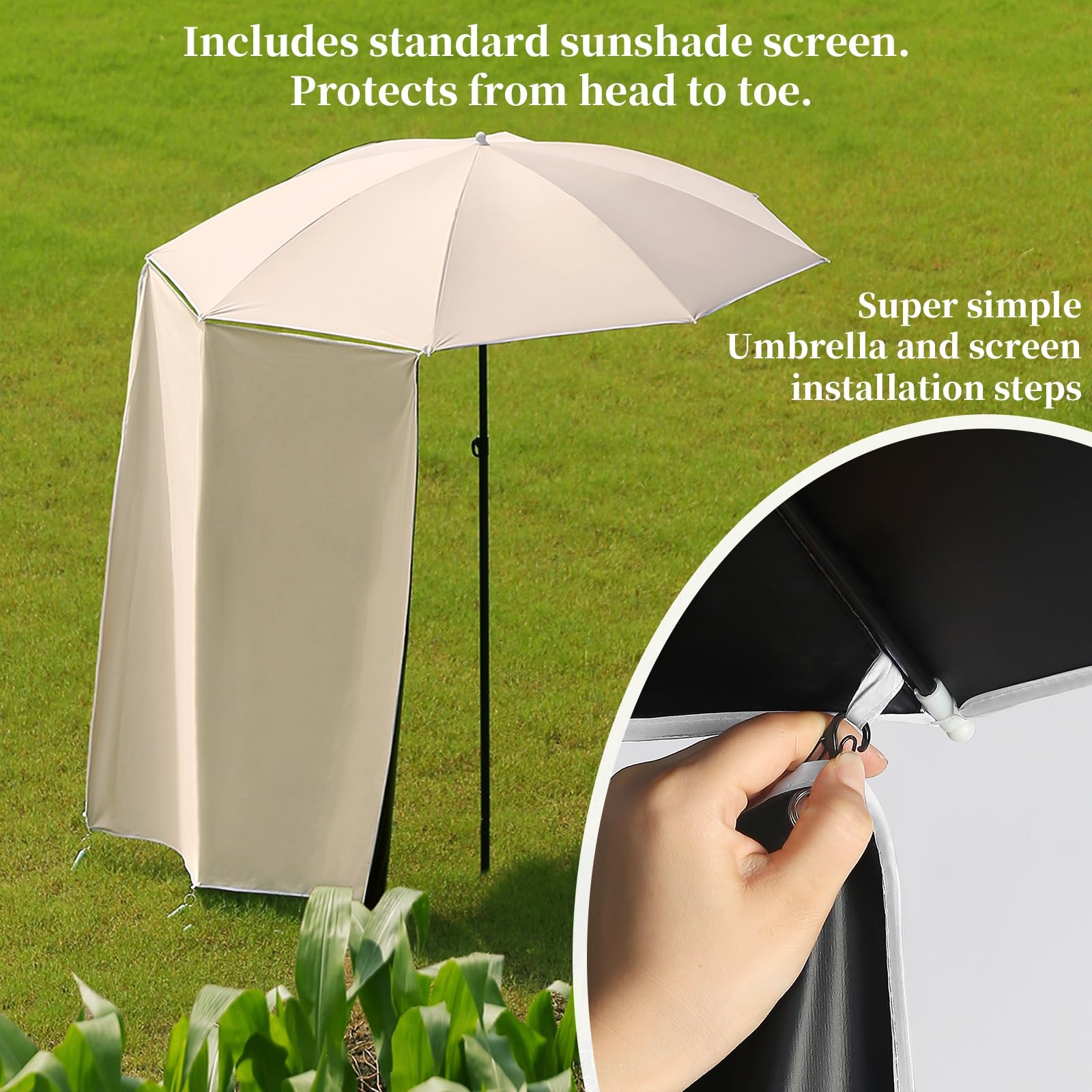 Parasol ogrodowy z powłoką blokującą promieniowanie UV, składany parasol zewnętrzny 190 cm, na kemping, grill, balkon, plażę