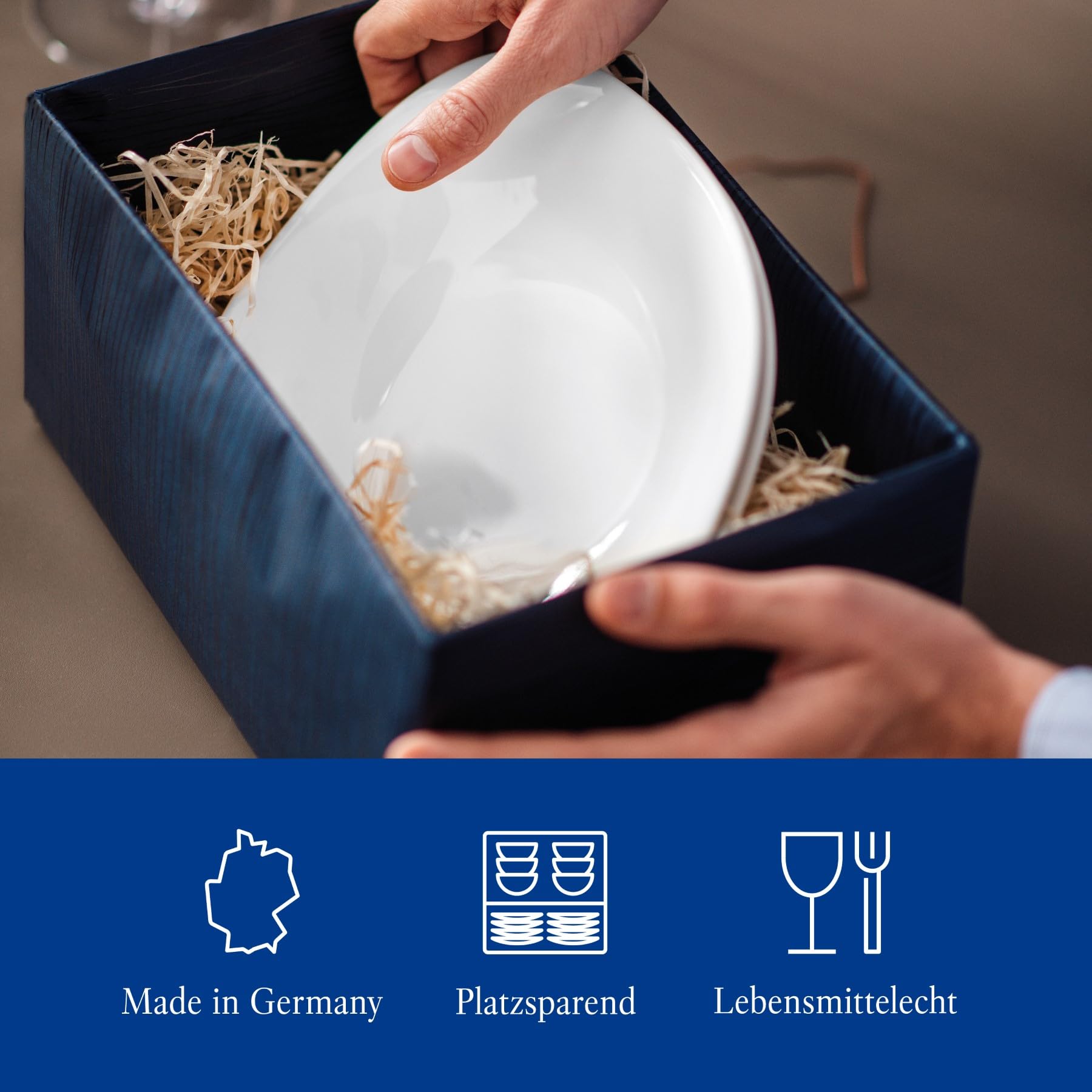 Villeroy & Boch - Vapiano Pastateller Set 2 teilig, Pastateller Groß Tief Weiß, Nudelteller, Pastatellerset, Spaghettiteller, Suppenteller Tief, Salatteller Groß, Vapiano Teller Tief, Porzellan