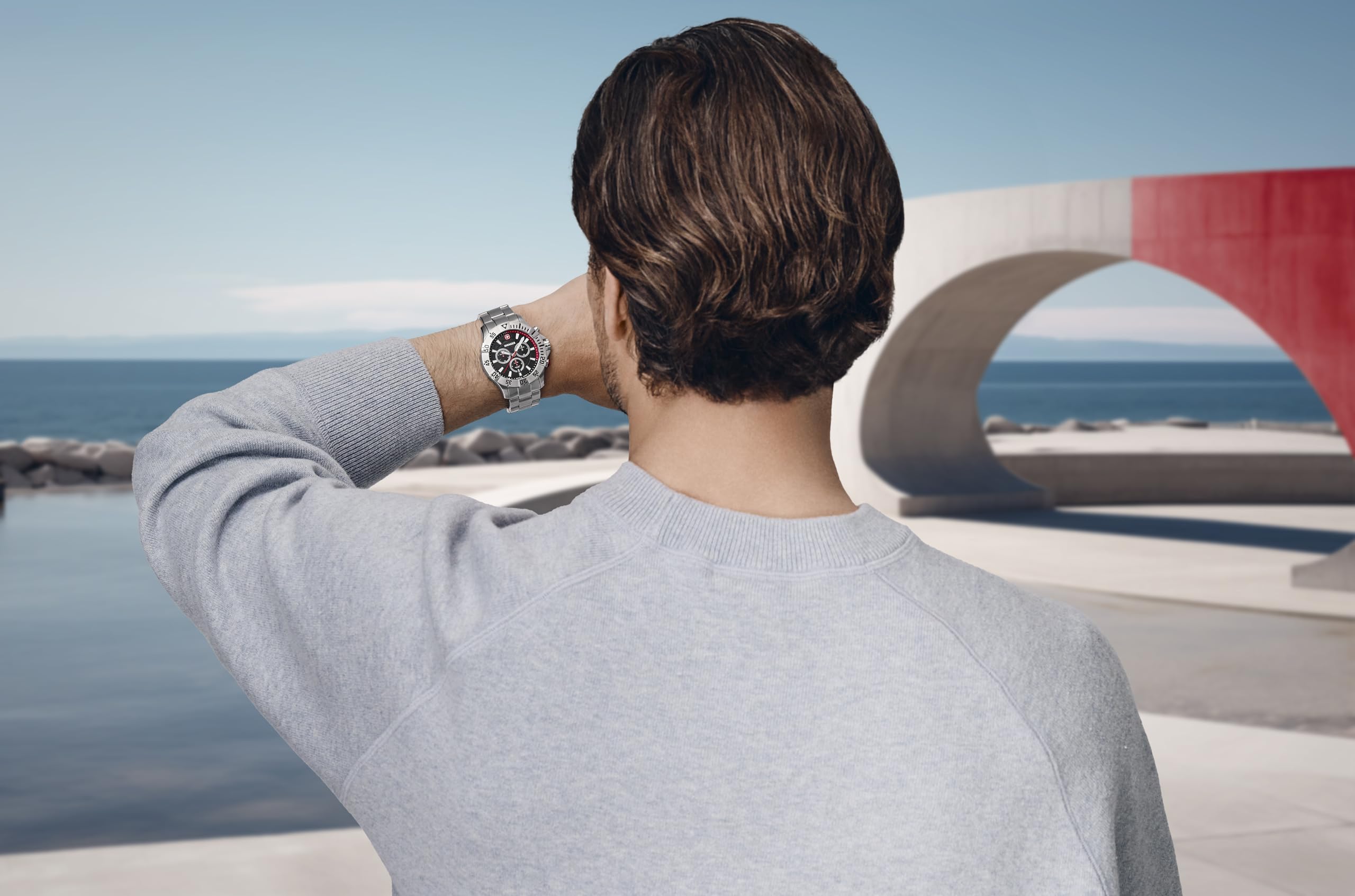 WENGER Herren Armbanduhr Seaforce Chronograph Ø 43 mm, Swiss Made, Analog Quarz, Wasserdicht bis 200 m
