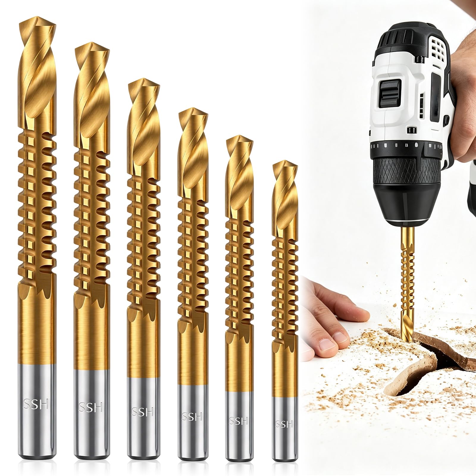 High-Speed Steel Drill Bit Set - 6 Pcs -1