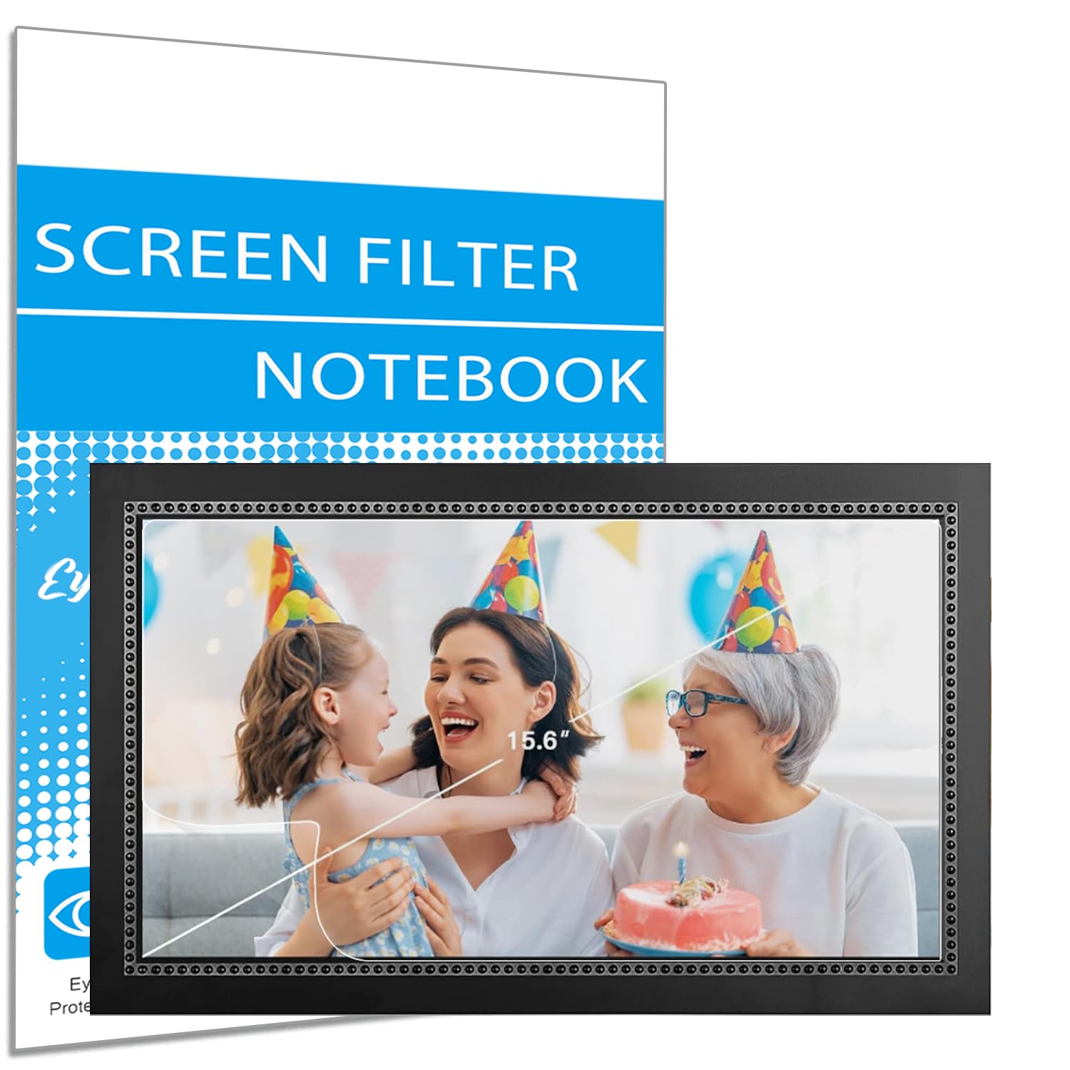 i-Tensodo 2 Pack Anti Glare Screen Protector for Digital Picture Frame 15.6 Inch, Eye Protection Glare Screen Filter Film