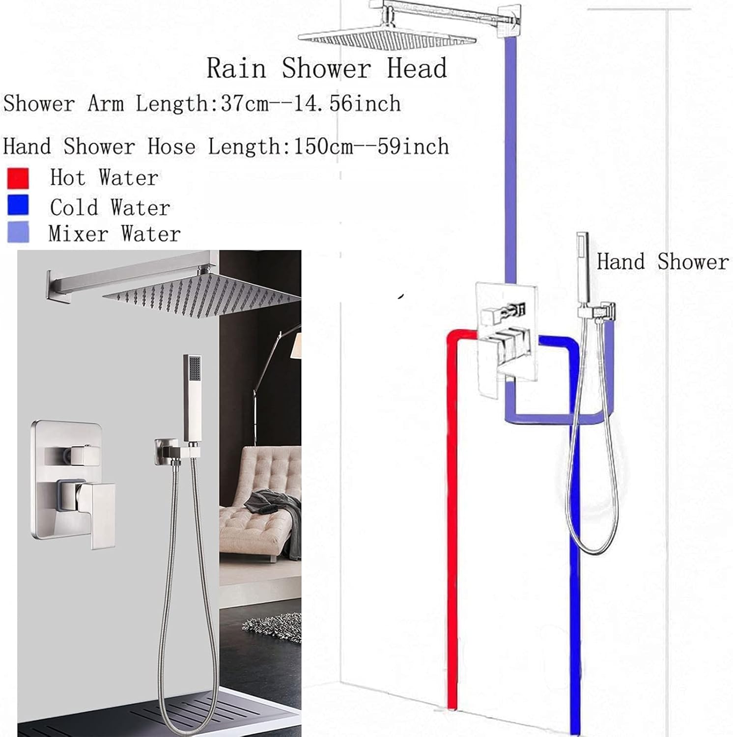 Crazy Clearance Votamuta Bathroom Shower Faucet Set Combo 10 Inch Rainfall Ultrathin Shower Head Wall Mounted with Handheld Sprayer 2 Way Valve Brushed Nickel 1/2 Inch NPT Connection Flash Deals - 40% OFF Votamuta Bathroom Shower Faucet Set Combo 10 Inch Rainfall Ultrathin Shower Head Wall Mounted with Handheld Sprayer 2 Way Valve Brushed Nickel 1/2 Inch NPT Connection