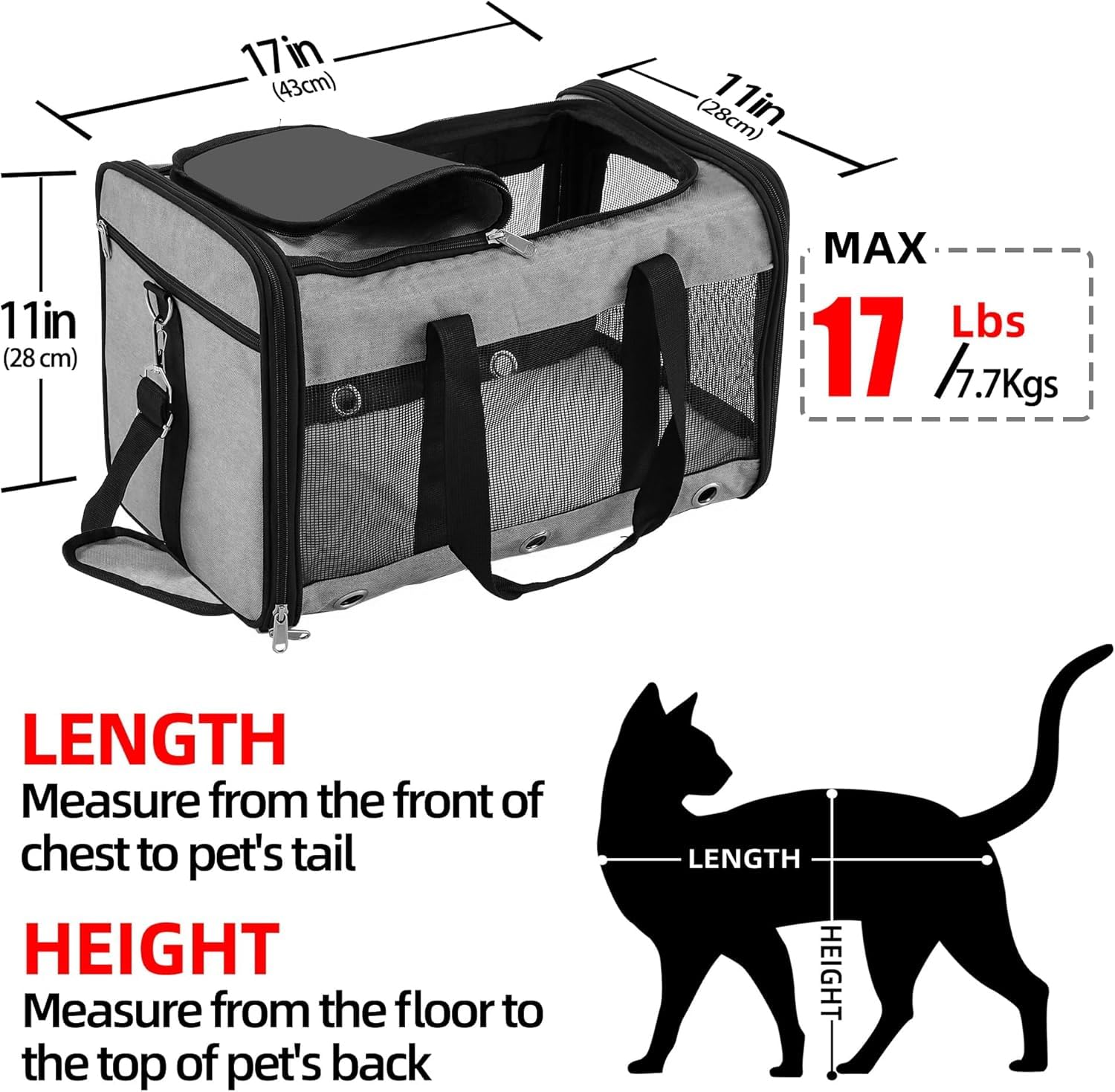 Soft Sided Foldable Cat/Dog/Pet Carrier Bag - Image 2