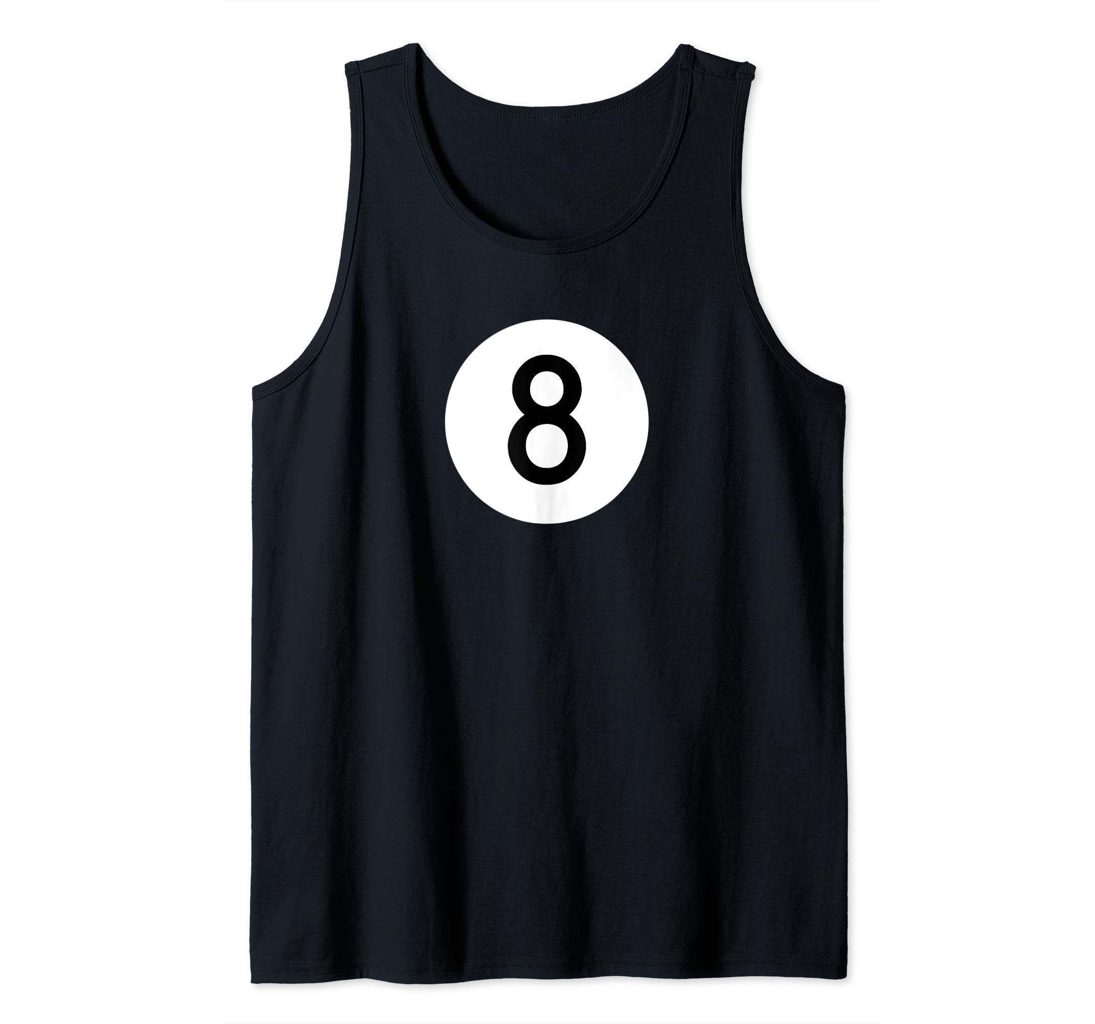 Black Pool Ball Number Eight Billiards Snooker Eightball Tank Top