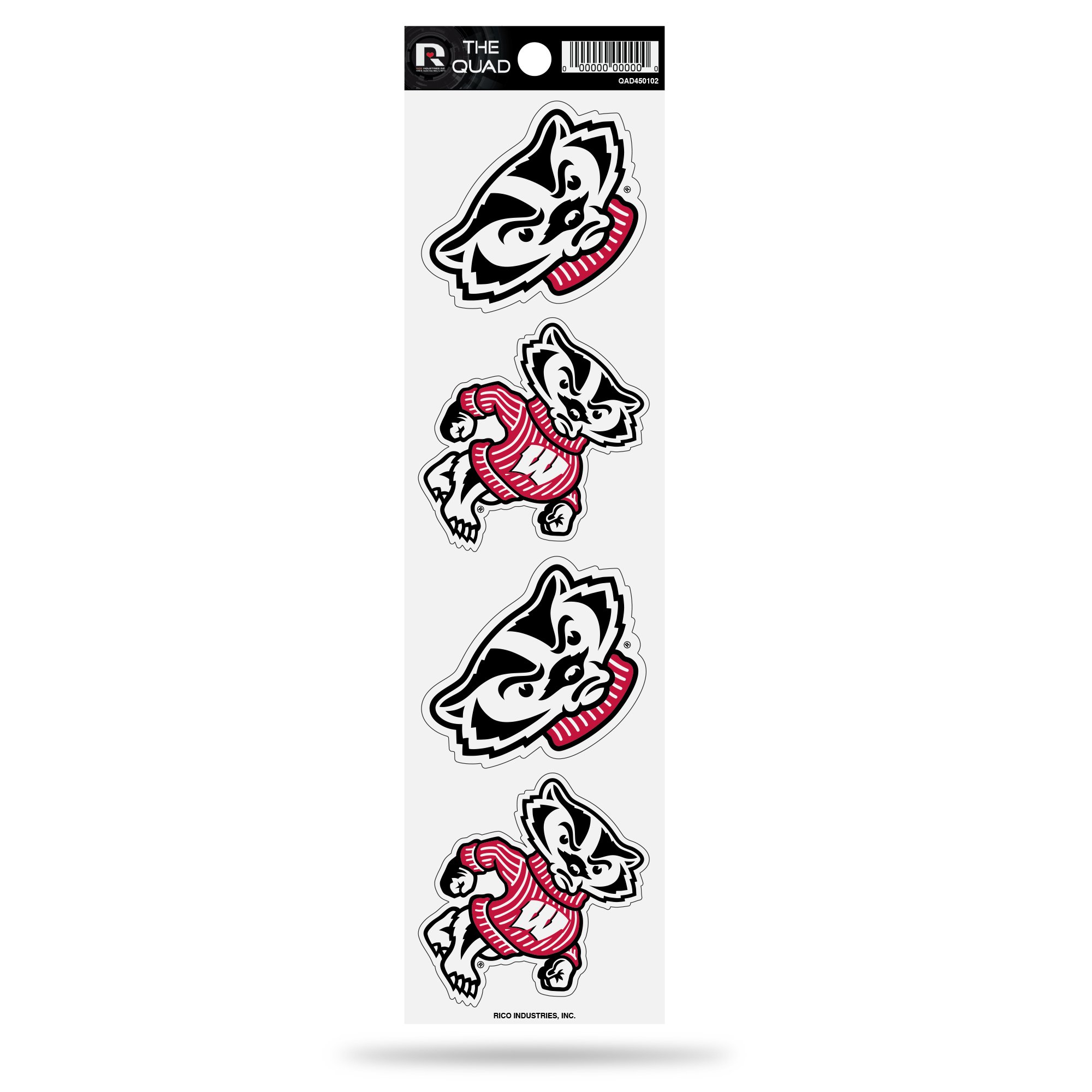 Rico Industries NCAA Unisex Die Cut 4-Piece The Quad Sticker Sheet