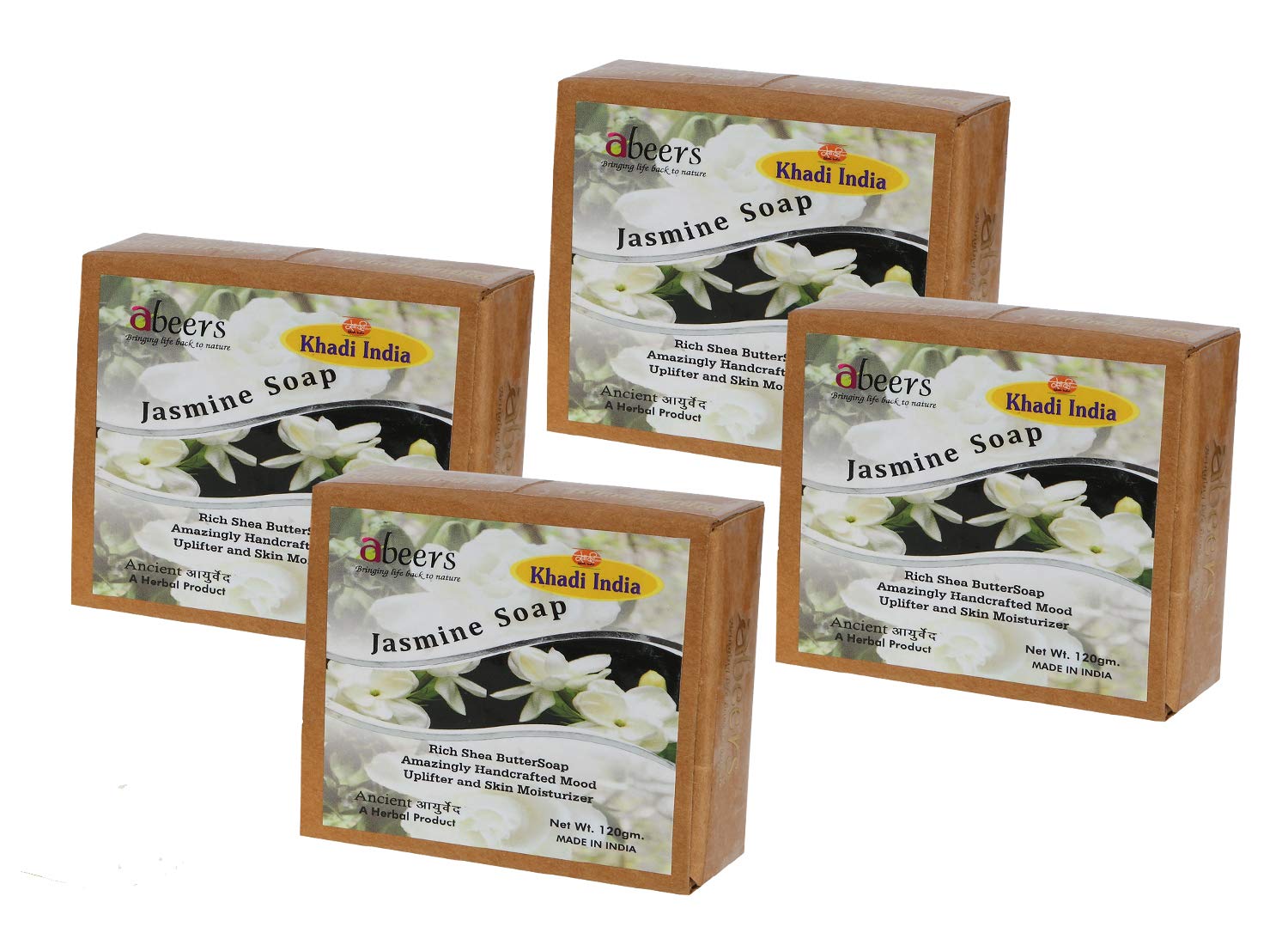 Khadi Abeers Jasmine Luxury Soap, 120 G (Pack Of 4)