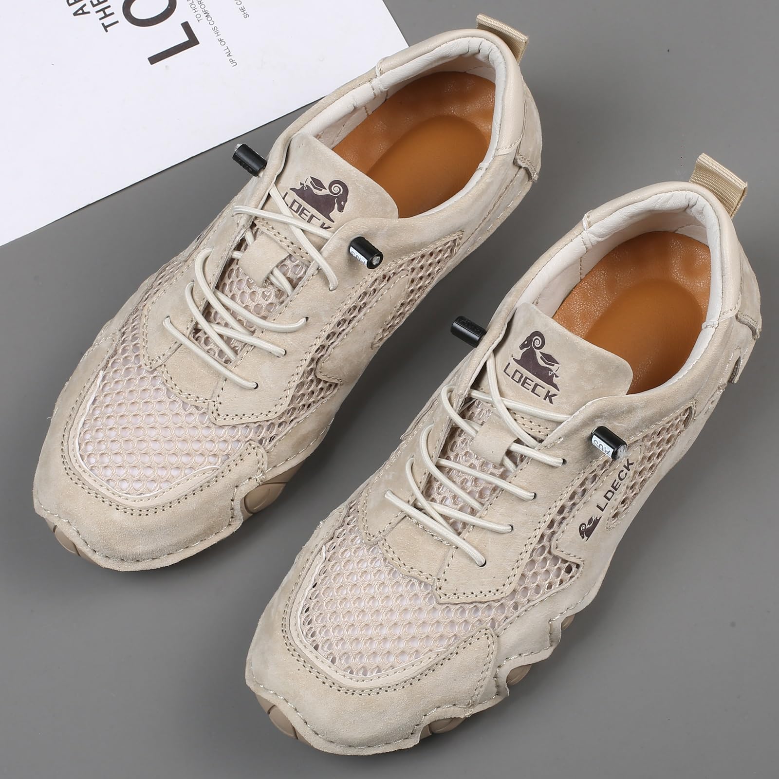 Breathable mesh non slip trail walking shoes for women with anatomical design