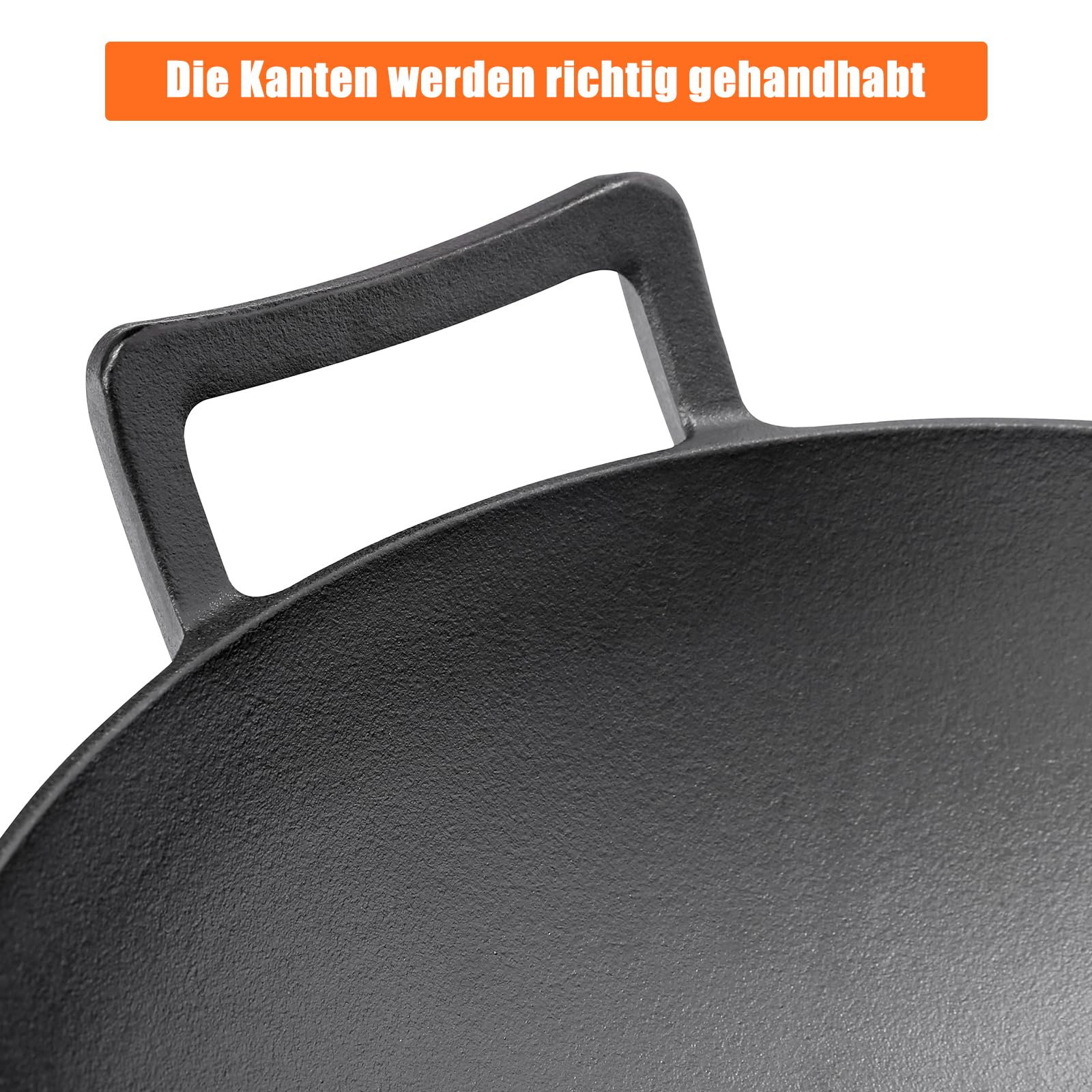 Wok In Ghisa 36 Cm Pre-Stagionato - Per Barbecue A Gas, Induzione E Fuoco Diretto, Compatibile Con Weber E Enders - Foto 2