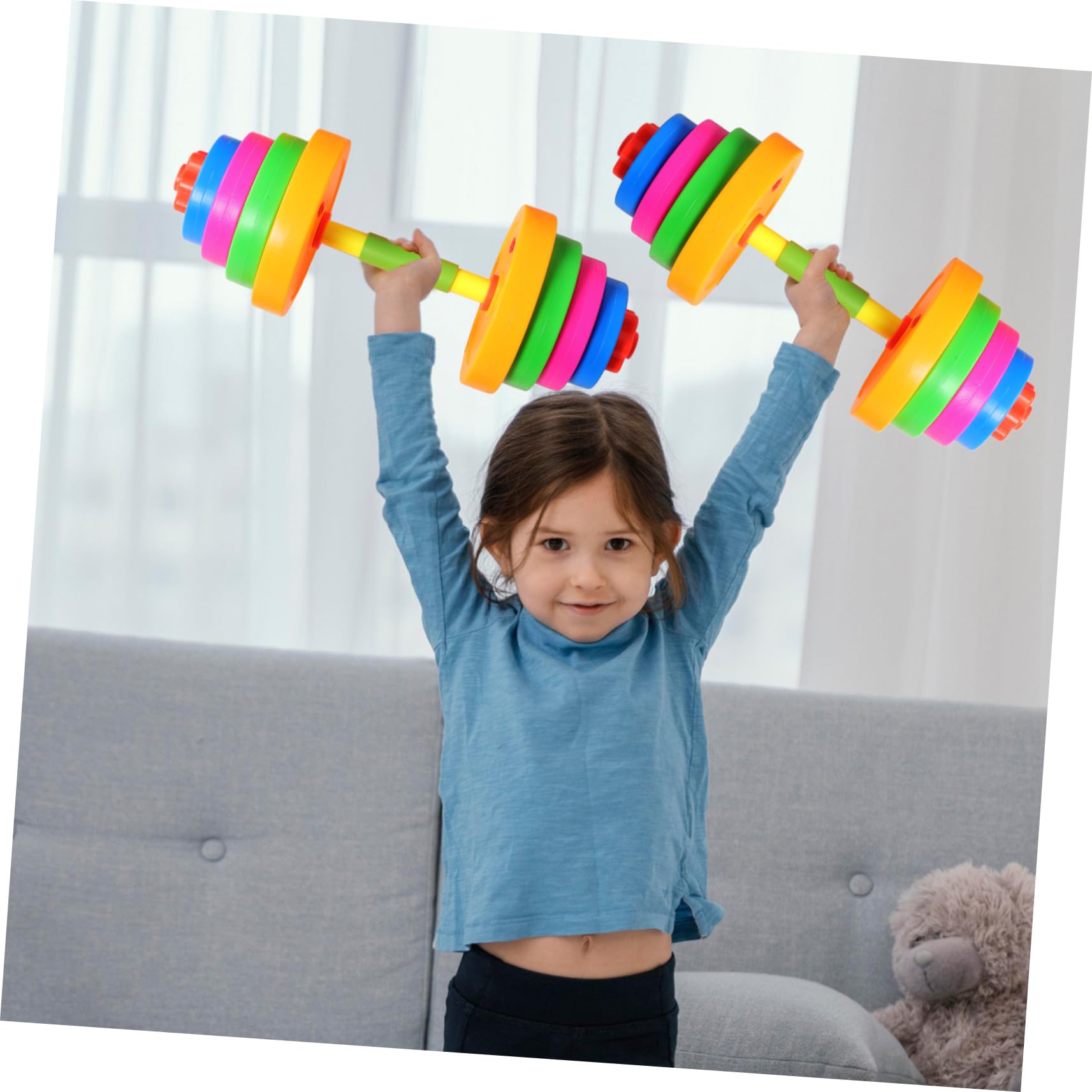 Bilanciere Pesi Giocattolo per Bambini, Set 2 Pezzi Plastico