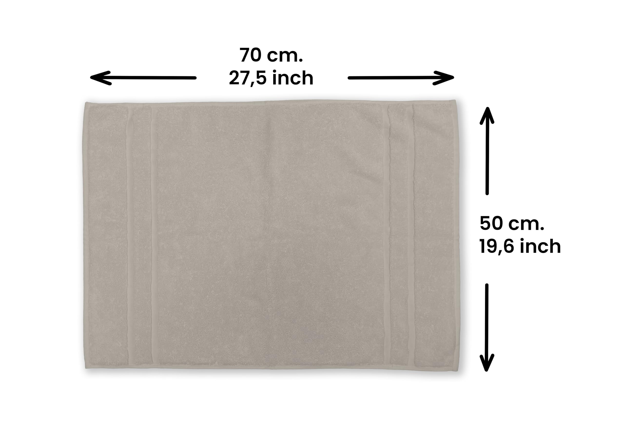 Tapis de Bain en Mousse 50 x 70 cm Absorbant 650 g/m² Taupe