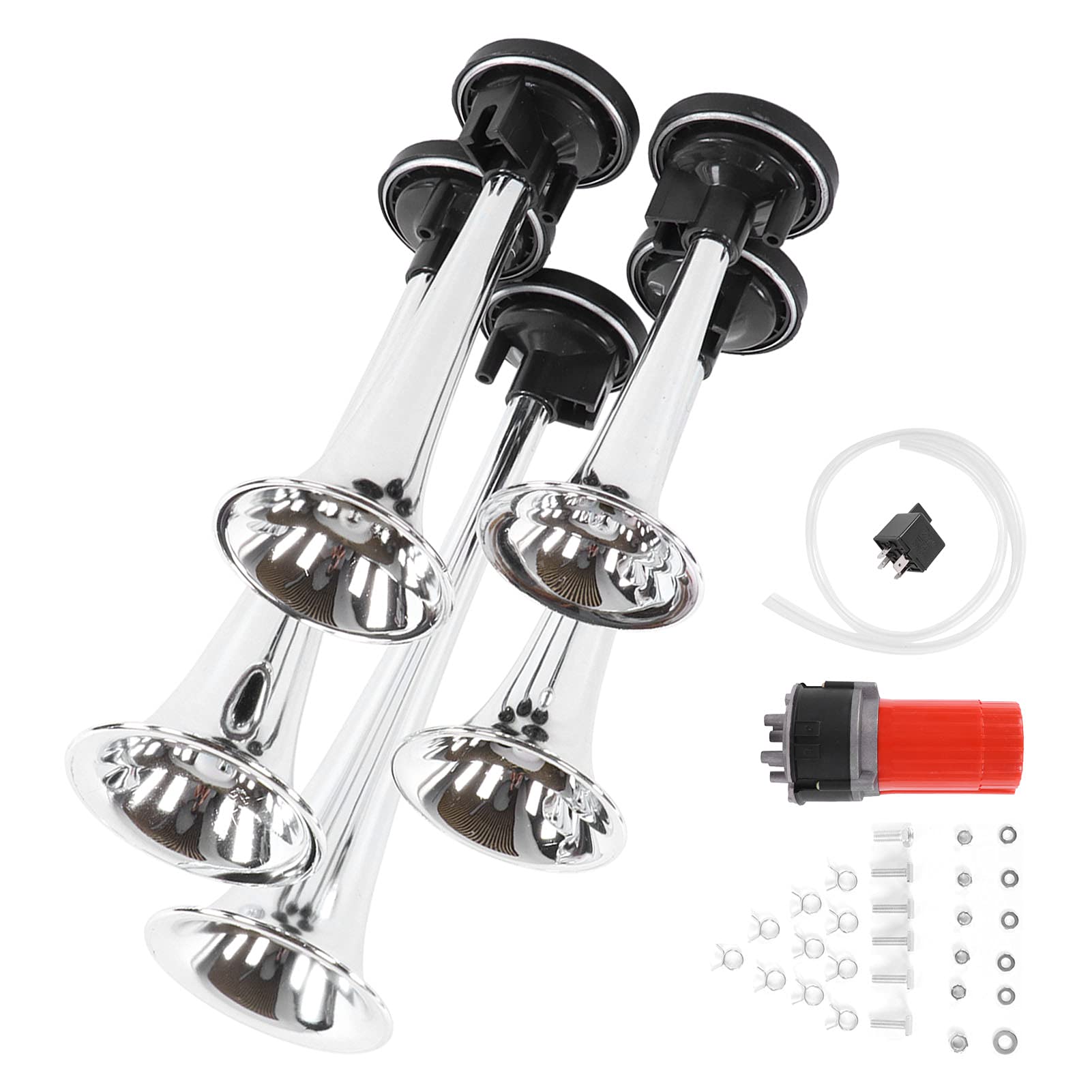 5PCS Róg Samochodowy z Jazz 5 -Tube Music 130dB 12V dla Ciężarówek Bus Łodzi Autobus Samochód Hornmusical TrumpetCar Muzyka Hornloud Horncar Music Horn