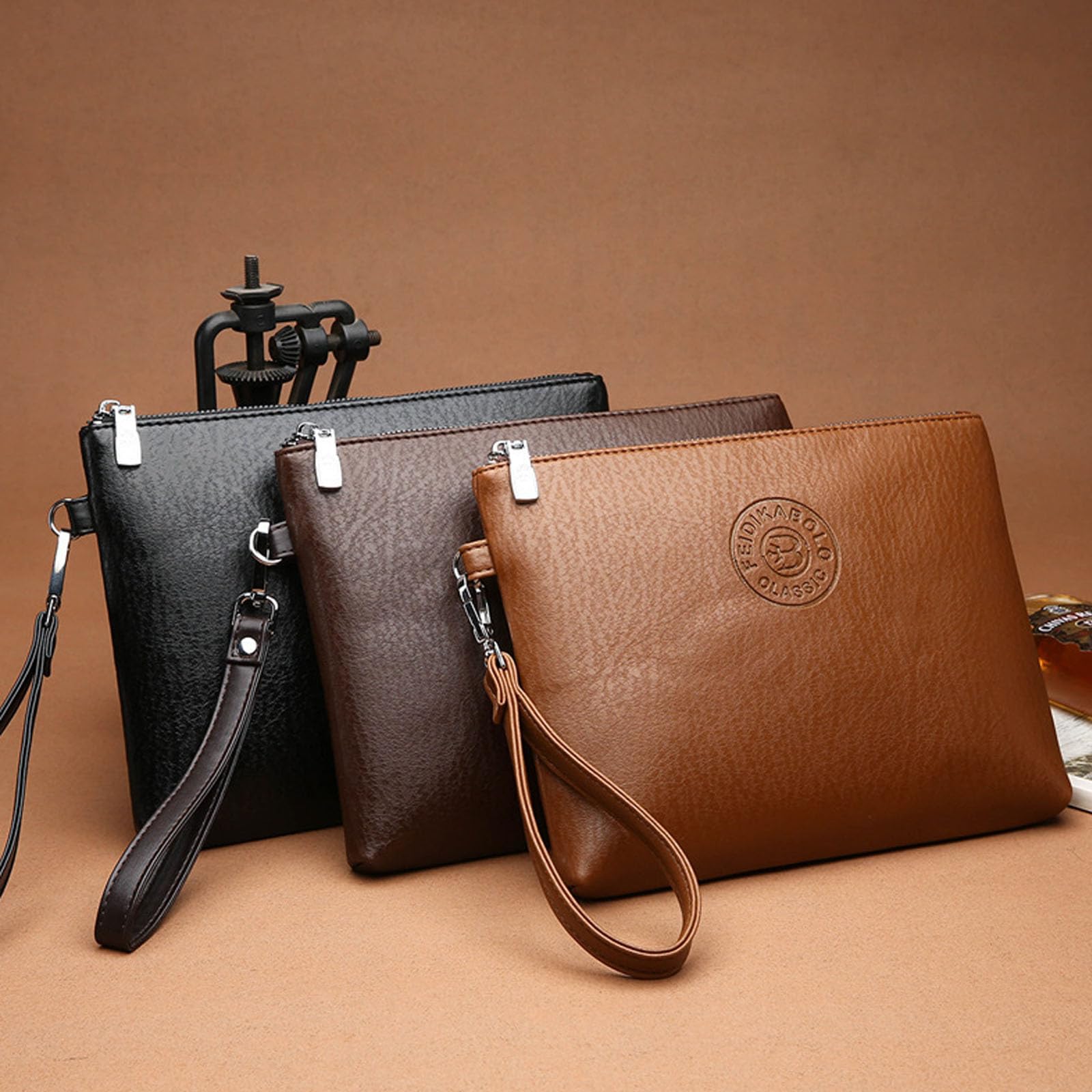 1 bolso de mano para hombre, bolso de mano negro para hombre, bolso de mano para hombre.
