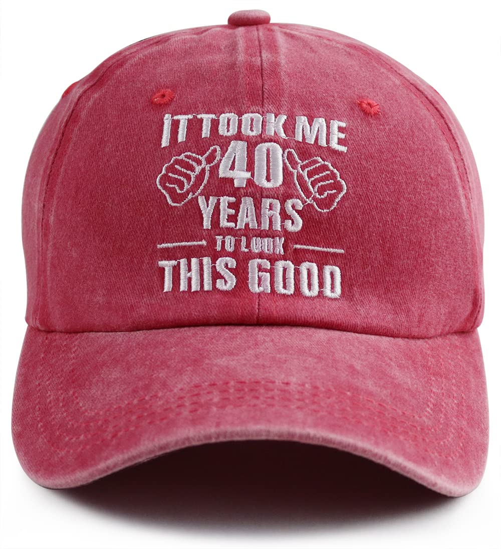 It Took Me 40 Years to Look This Good Hat for Women Men, Funny Adjustable Embroidery 40th Birthday Baseball Cap