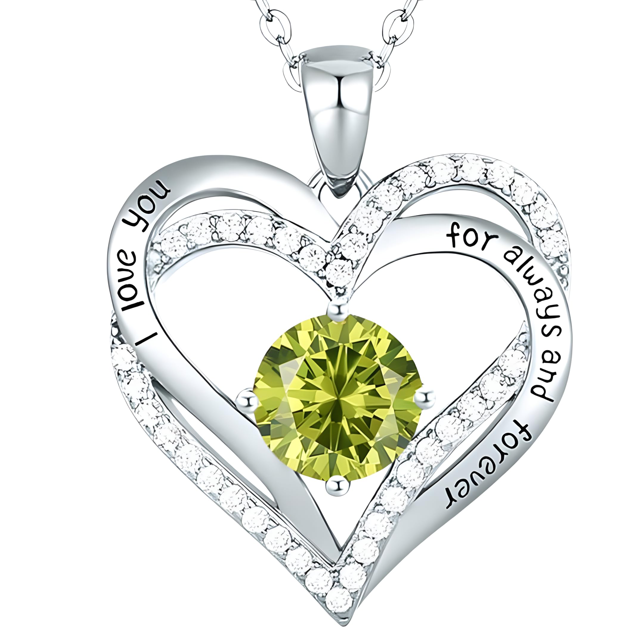 Collier cœur entrelacé finitions prestige gravure éternelle - 3