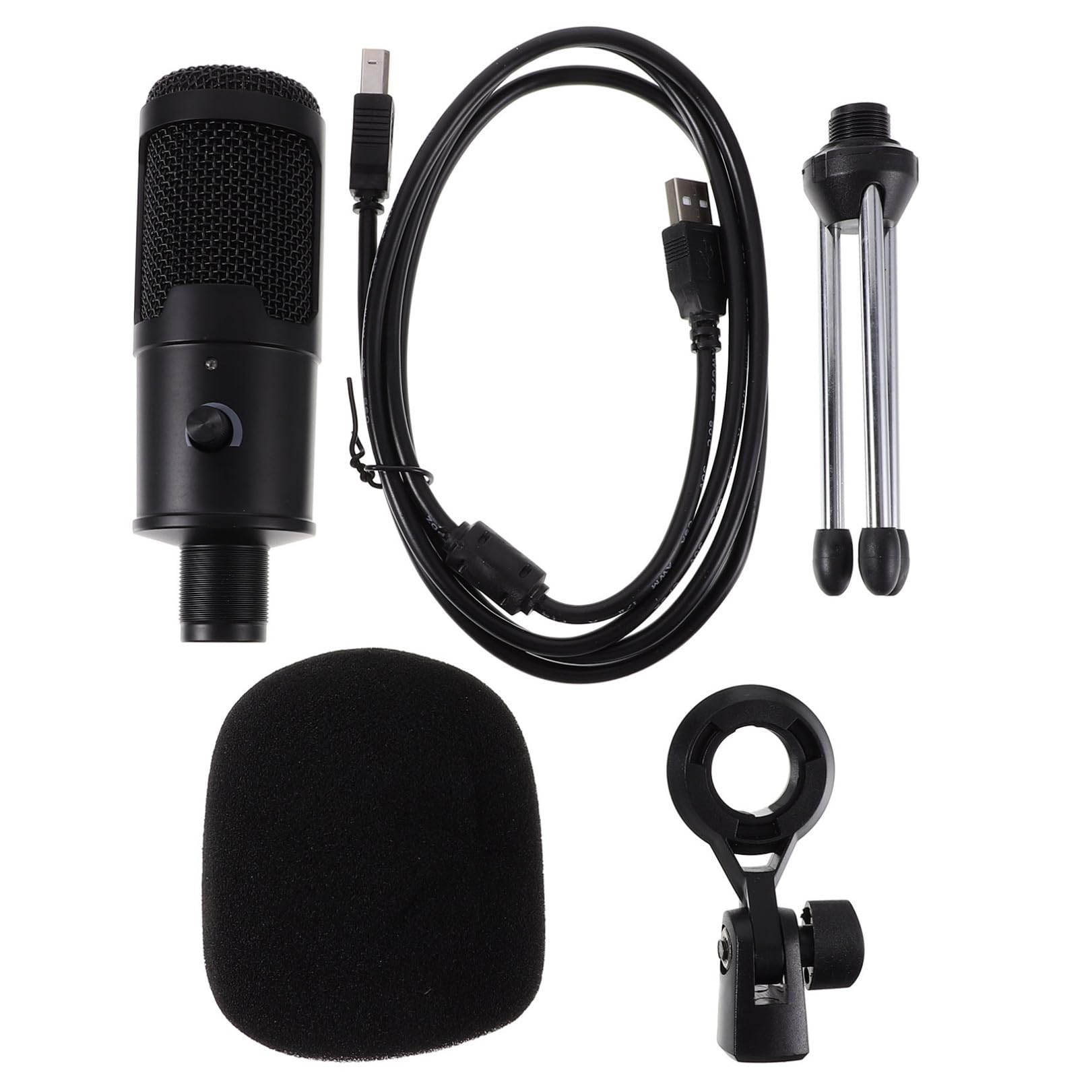 Levemolo Microphone à Condensateur USB Cardioïde pour Enregistrement avec Pied et Intelligente du Bruit Style Aléatoire