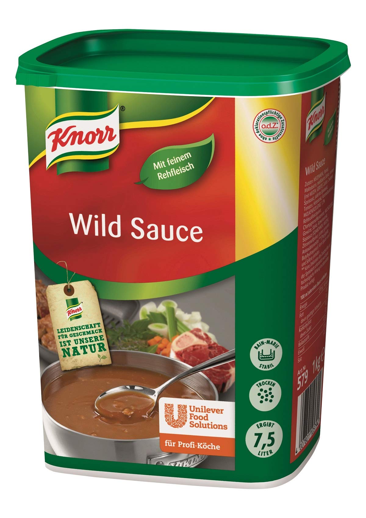 Knorr Wildsauce - braune Sauce mit pikantem Wildgeschmack, 1 kg